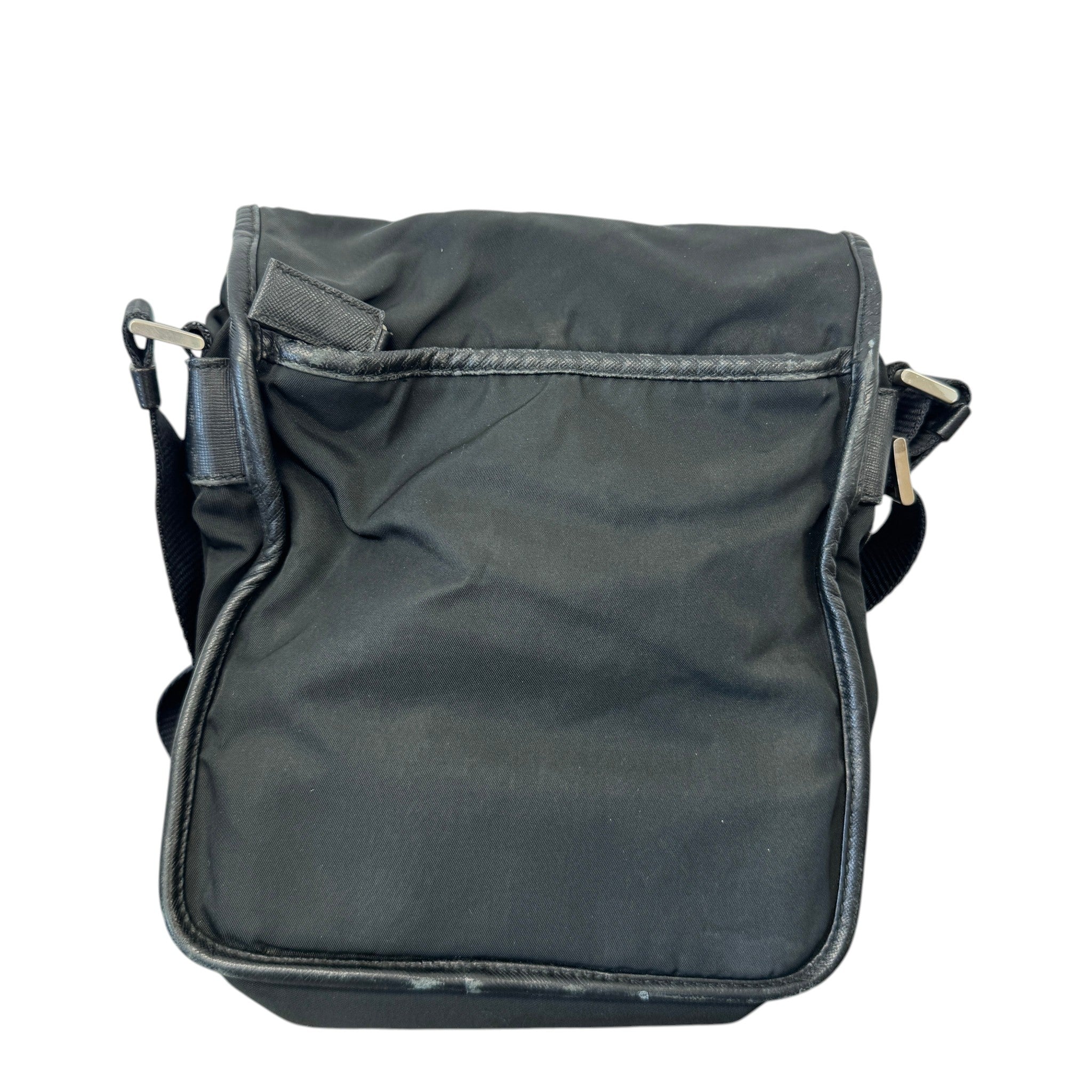 Men's Tessuto Buckle Messenger Bag Black