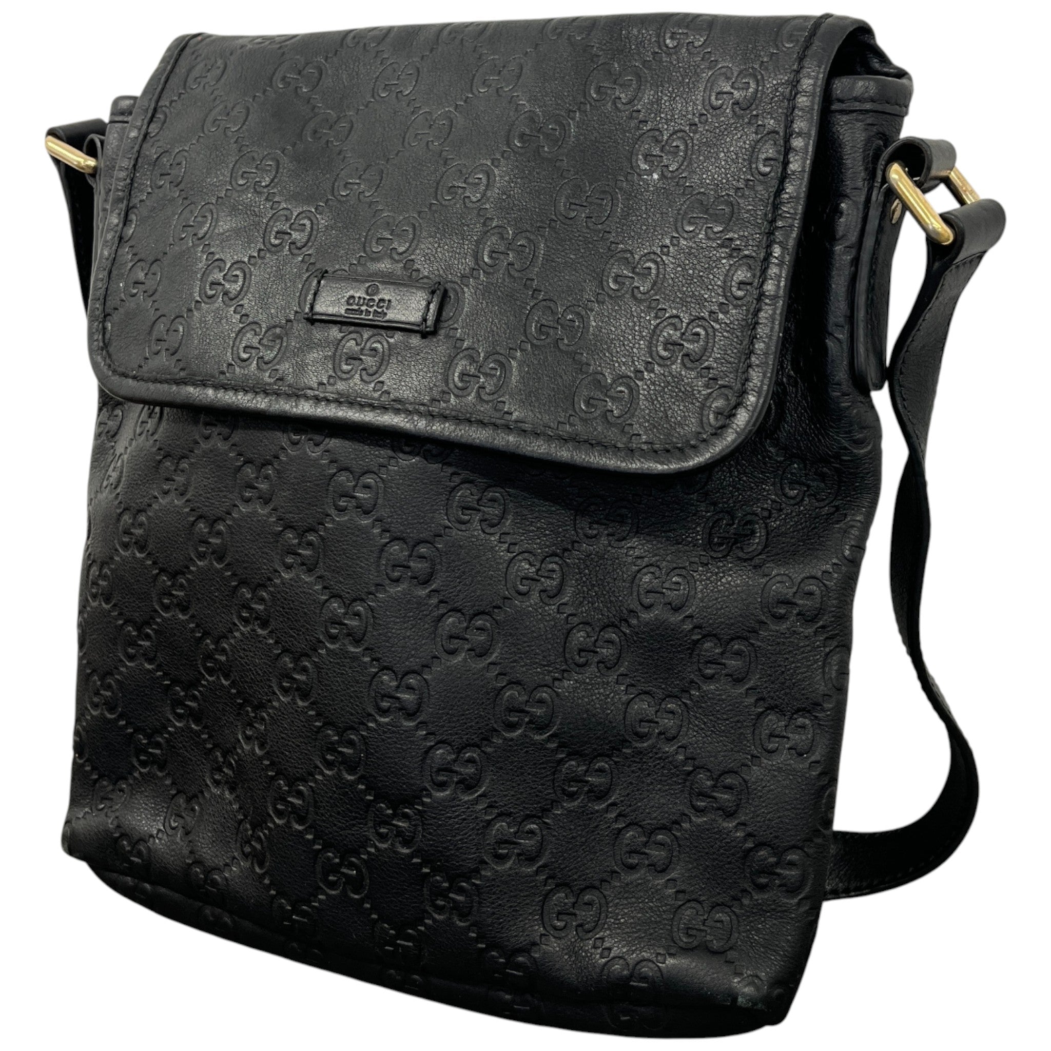 Men's Guccissima Messenger Bag Black