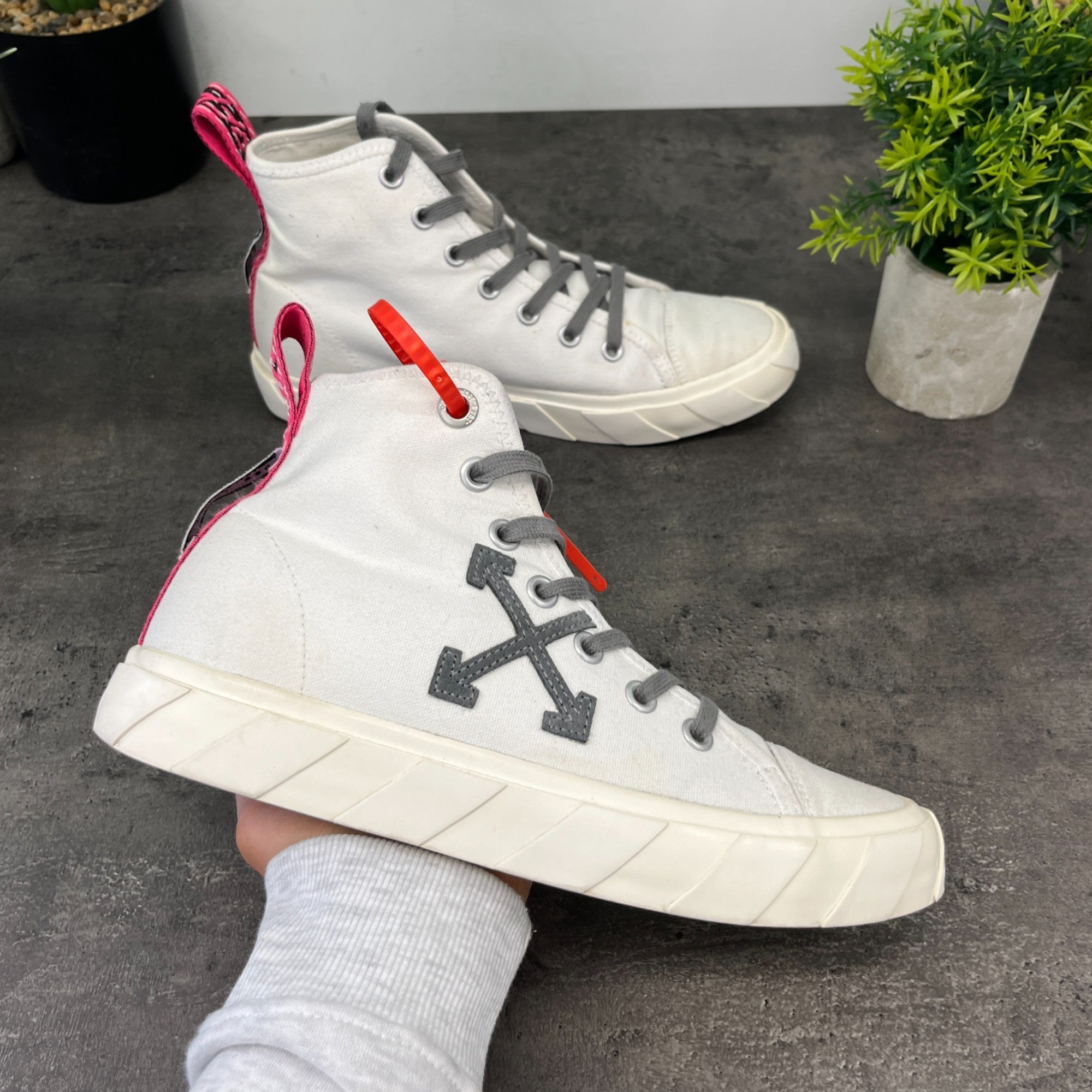 Men's Vulcanized High Trainers White Size EU 40 / UK 6