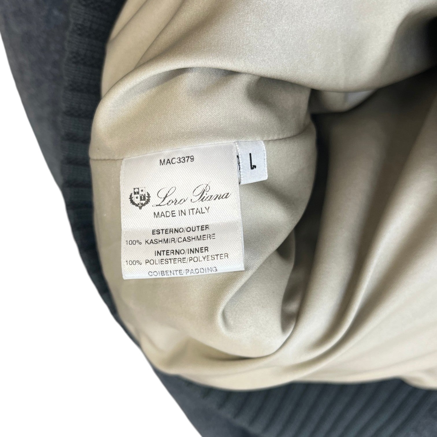 Men's Cashmere Hybrid Bomber Jacket Grey Size L
