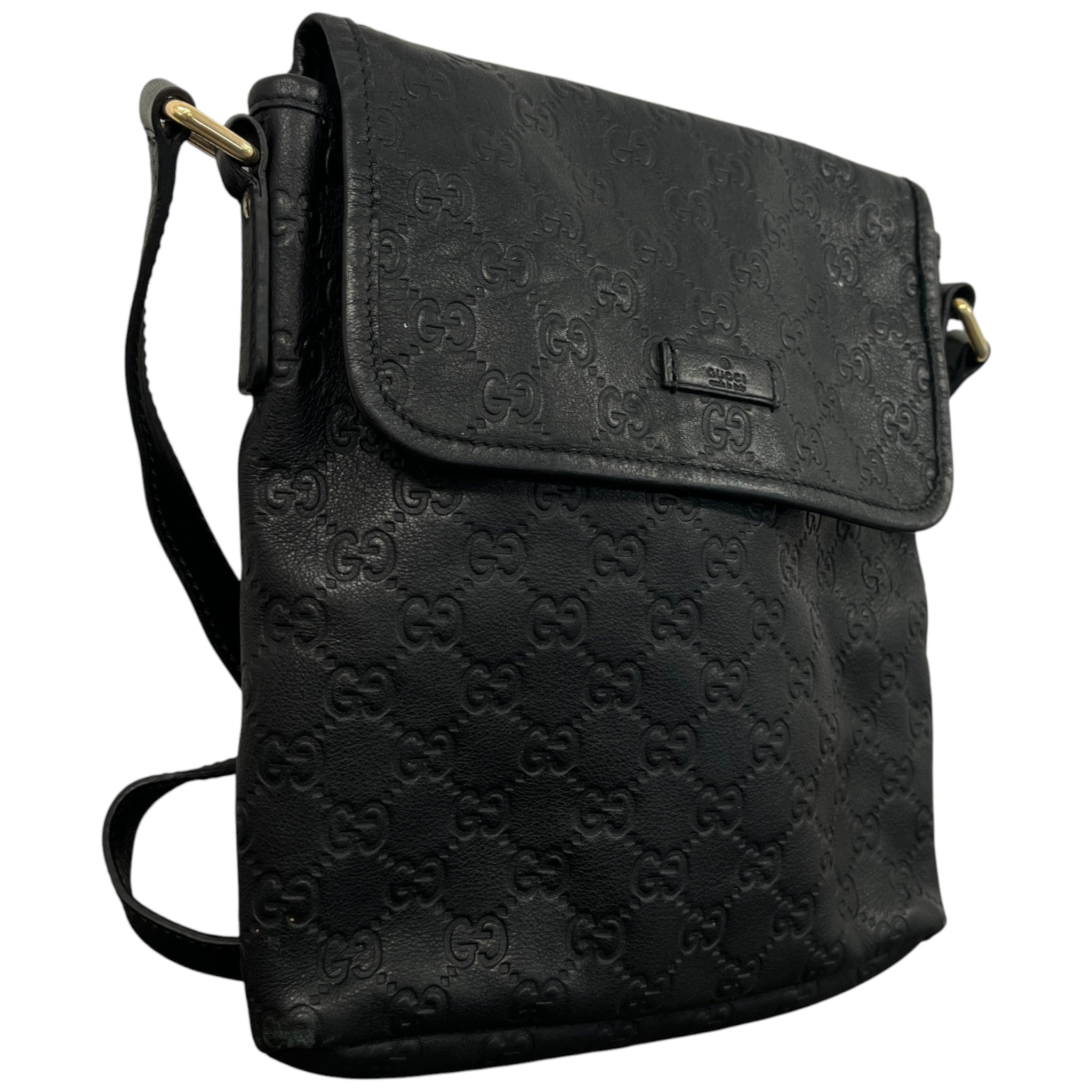 Men's Guccissima Messenger Bag Black