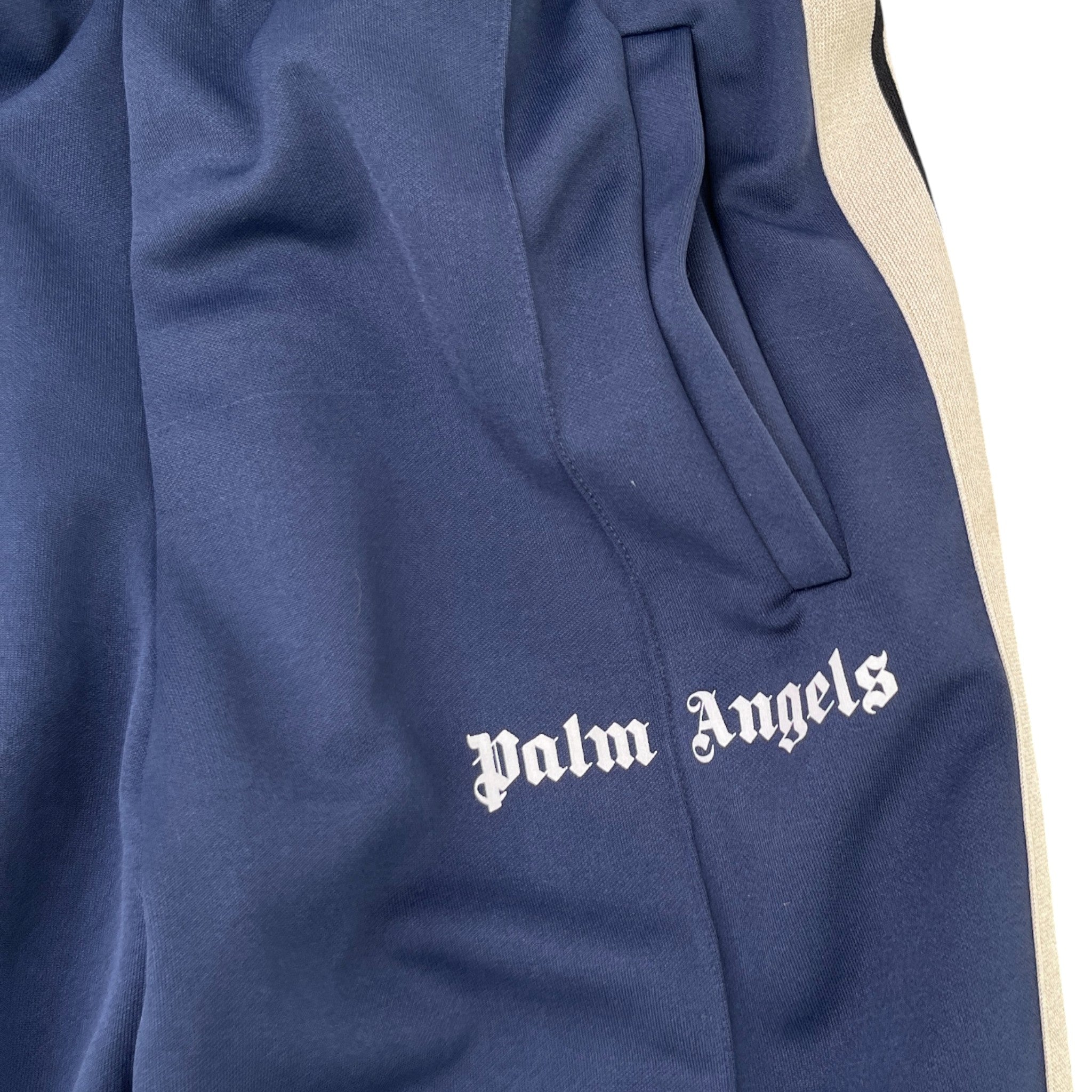 Men's Logo Print Track Joggers Blue Size M