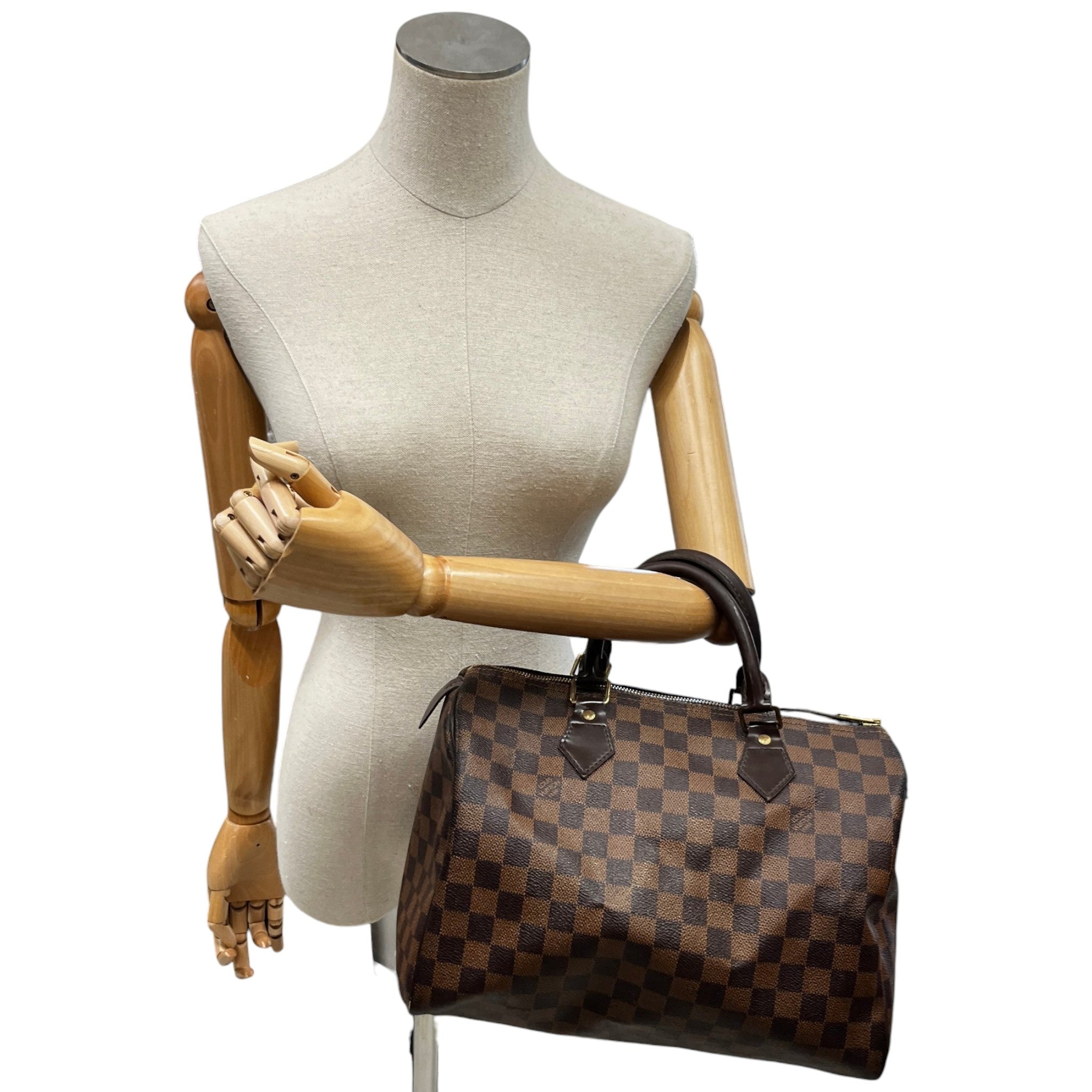 Women's Damier Ebene Speedy 30 Bag Brown