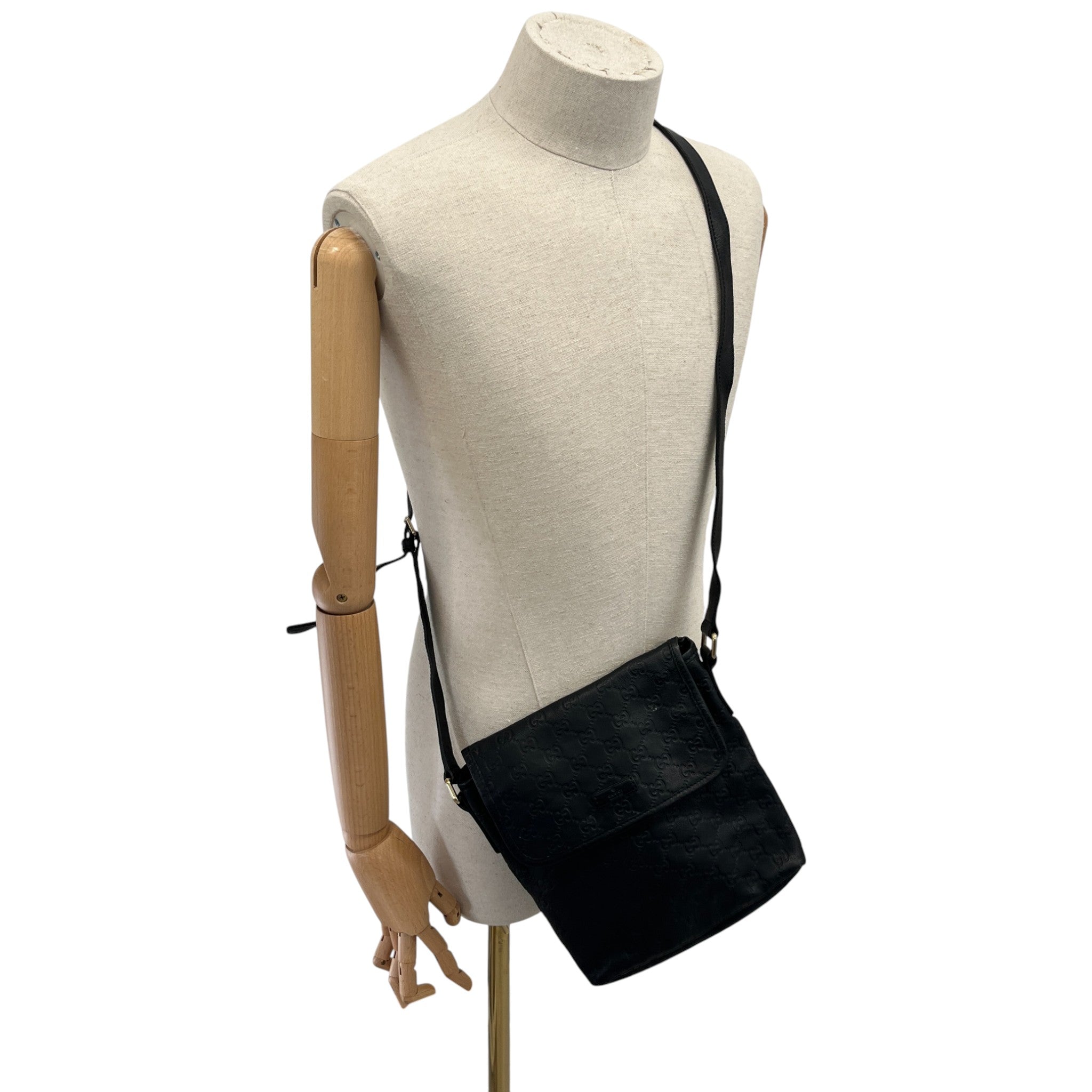 Men's Guccissima Messenger Bag Black