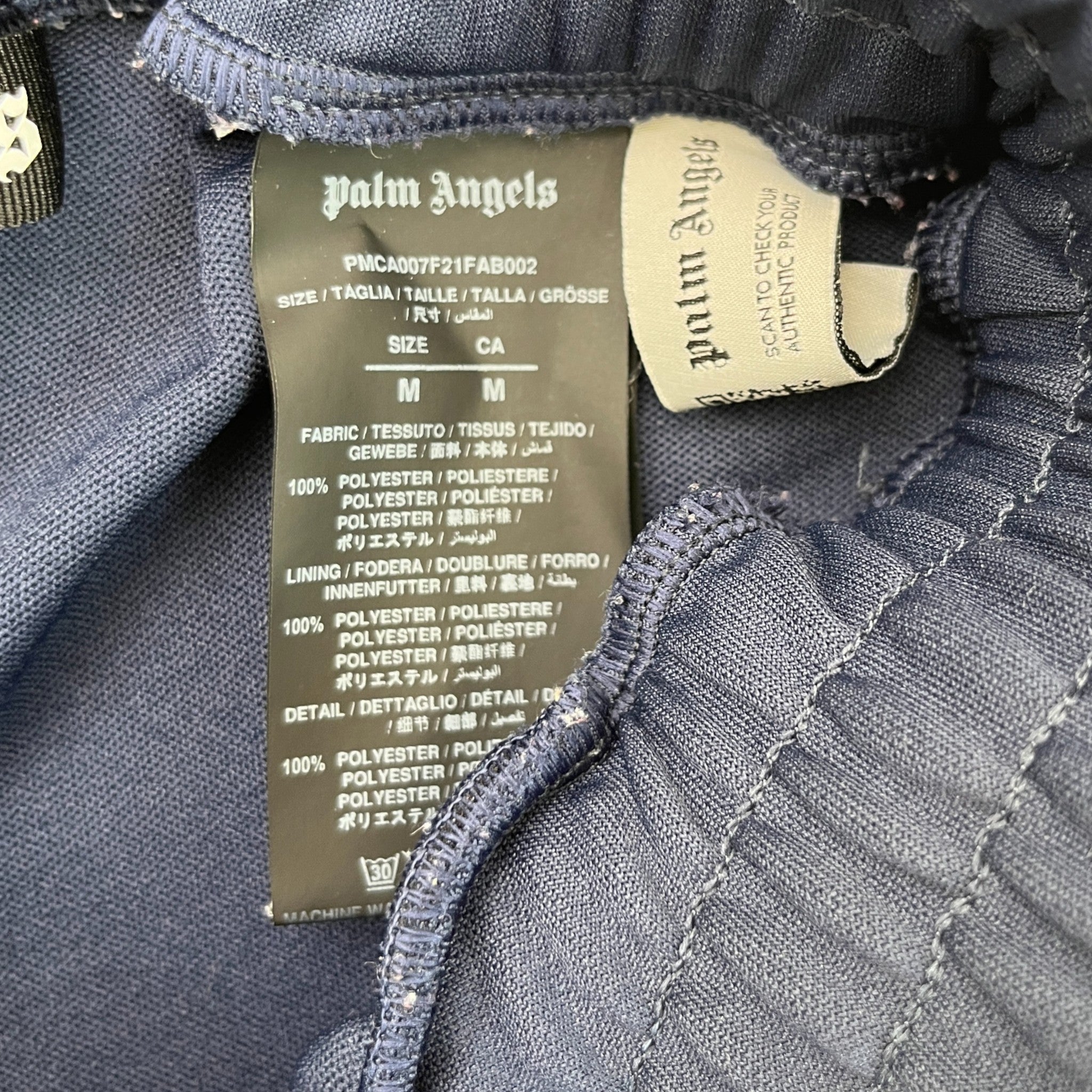 Men's Logo Print Track Joggers Blue Size M