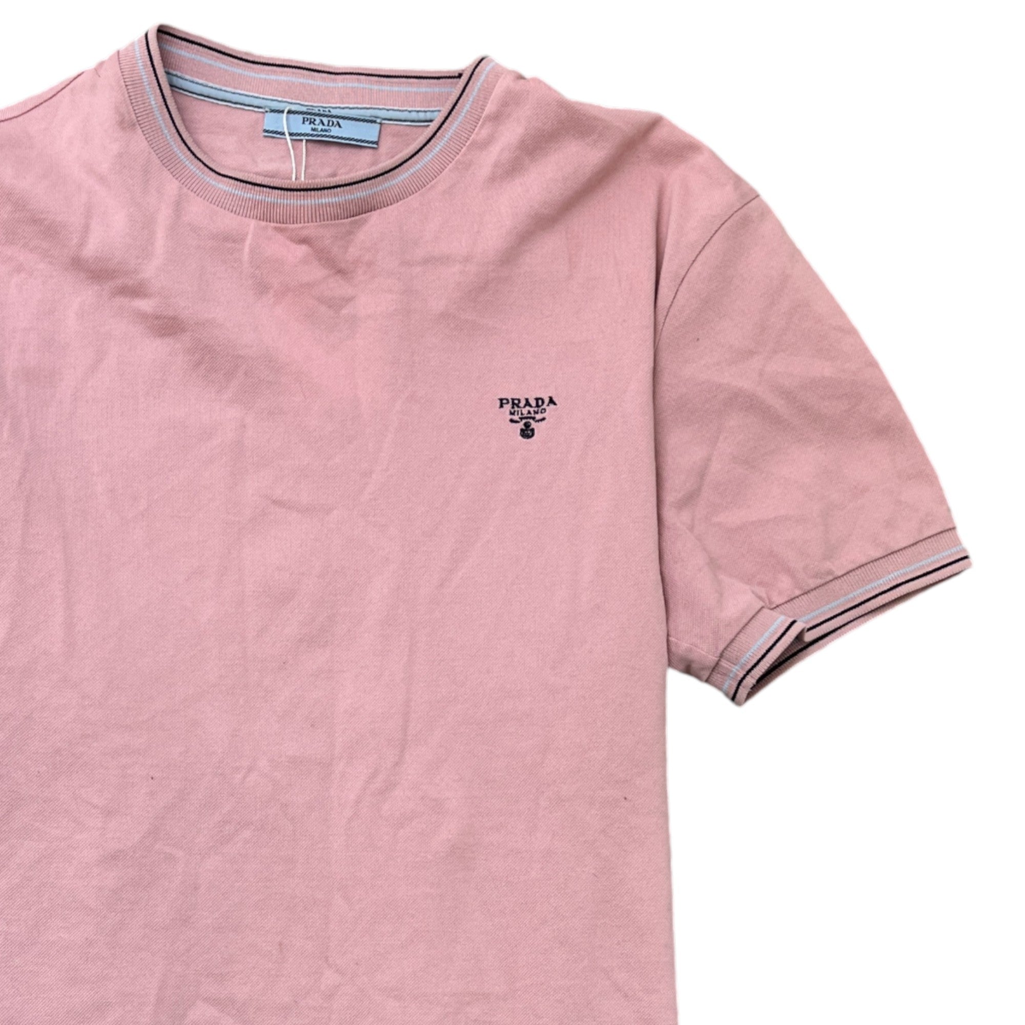 Men's Embroidered Logo T-Shirt Pink Size M
