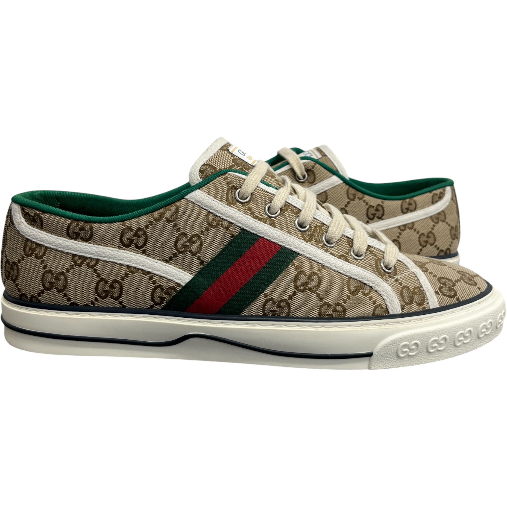 Men's Gucci Tennis 1977 Low Trainers Beige Size EU 44 / UK 10