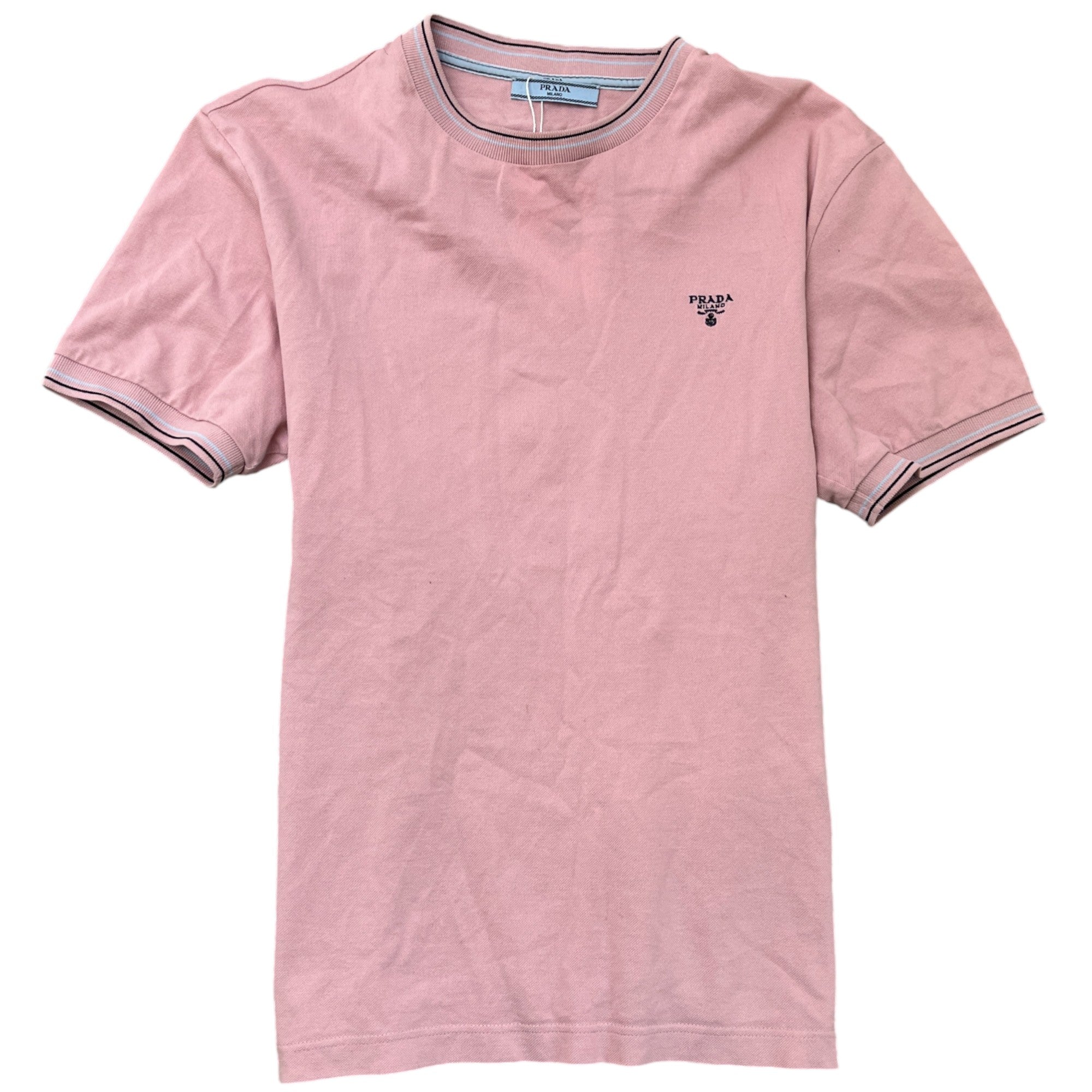 Men's Embroidered Logo T-Shirt Pink Size M
