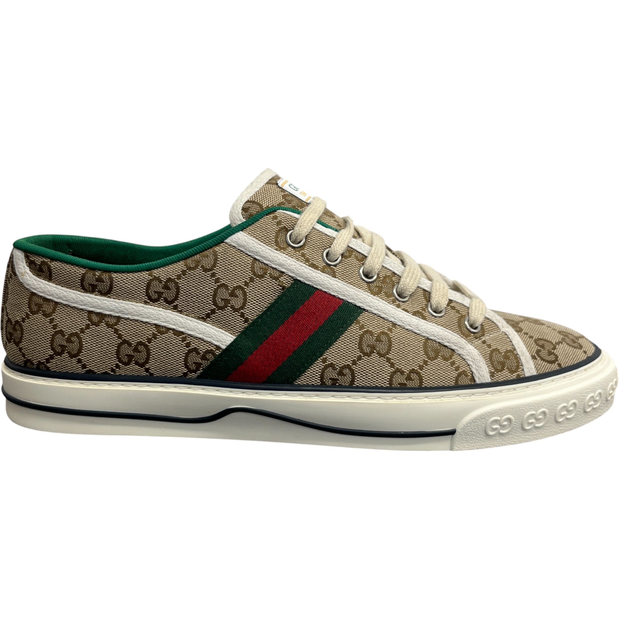 Men's Gucci Tennis 1977 Low Trainers Beige Size EU 44 / UK 10
