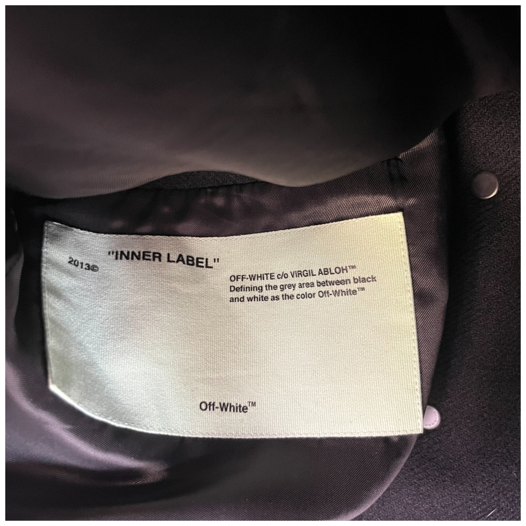 Men's Arrow Logo Varsity Jacket Black Size XS