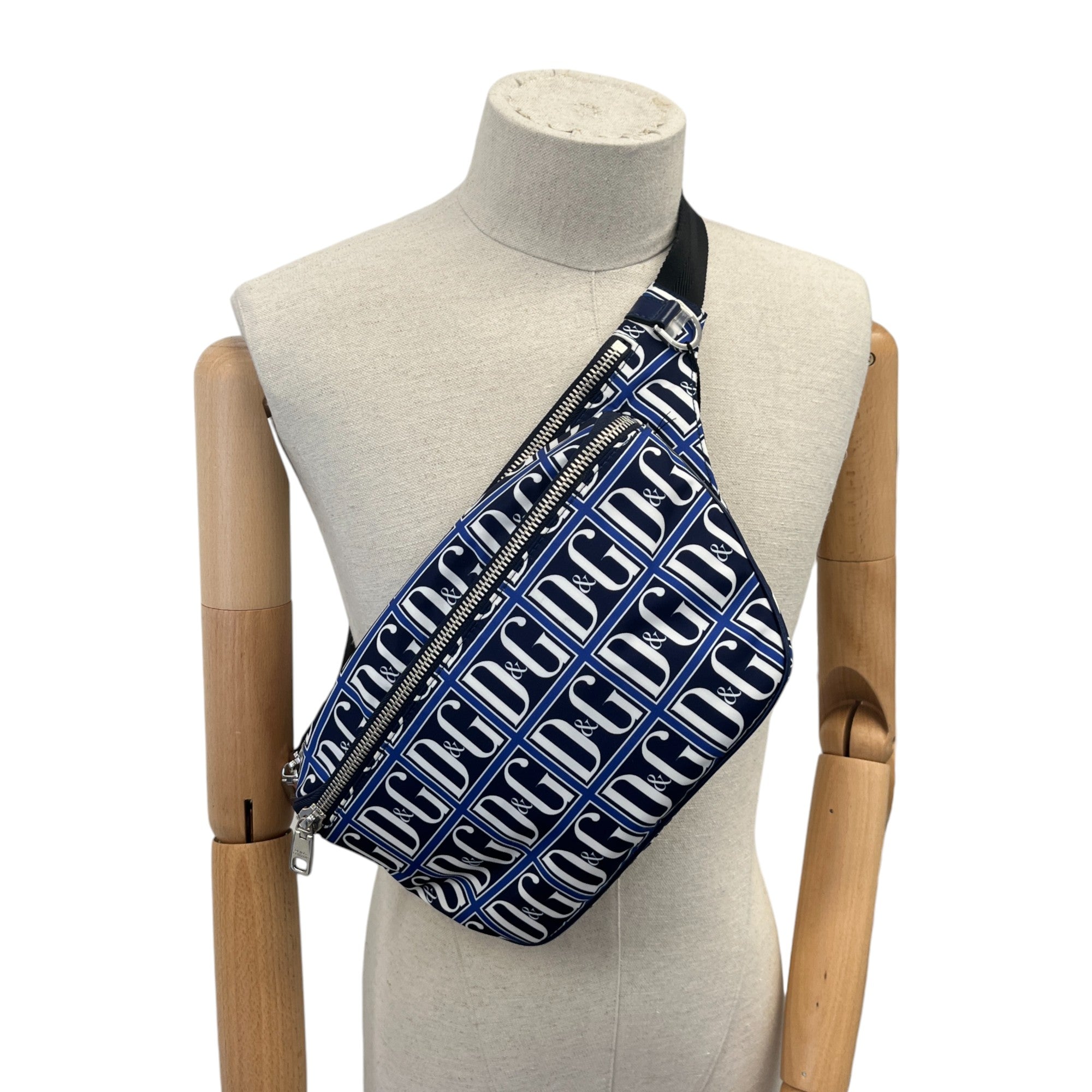 Men's Dg Monogram Belt Bag Blue