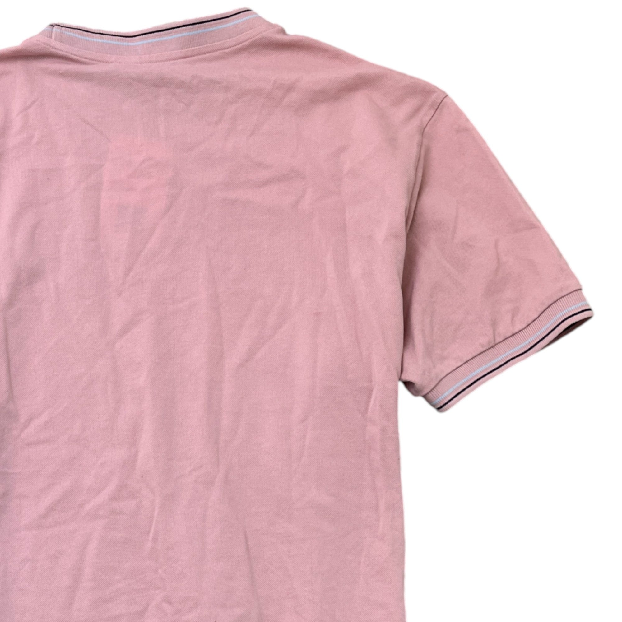 Men's Embroidered Logo T-Shirt Pink Size M
