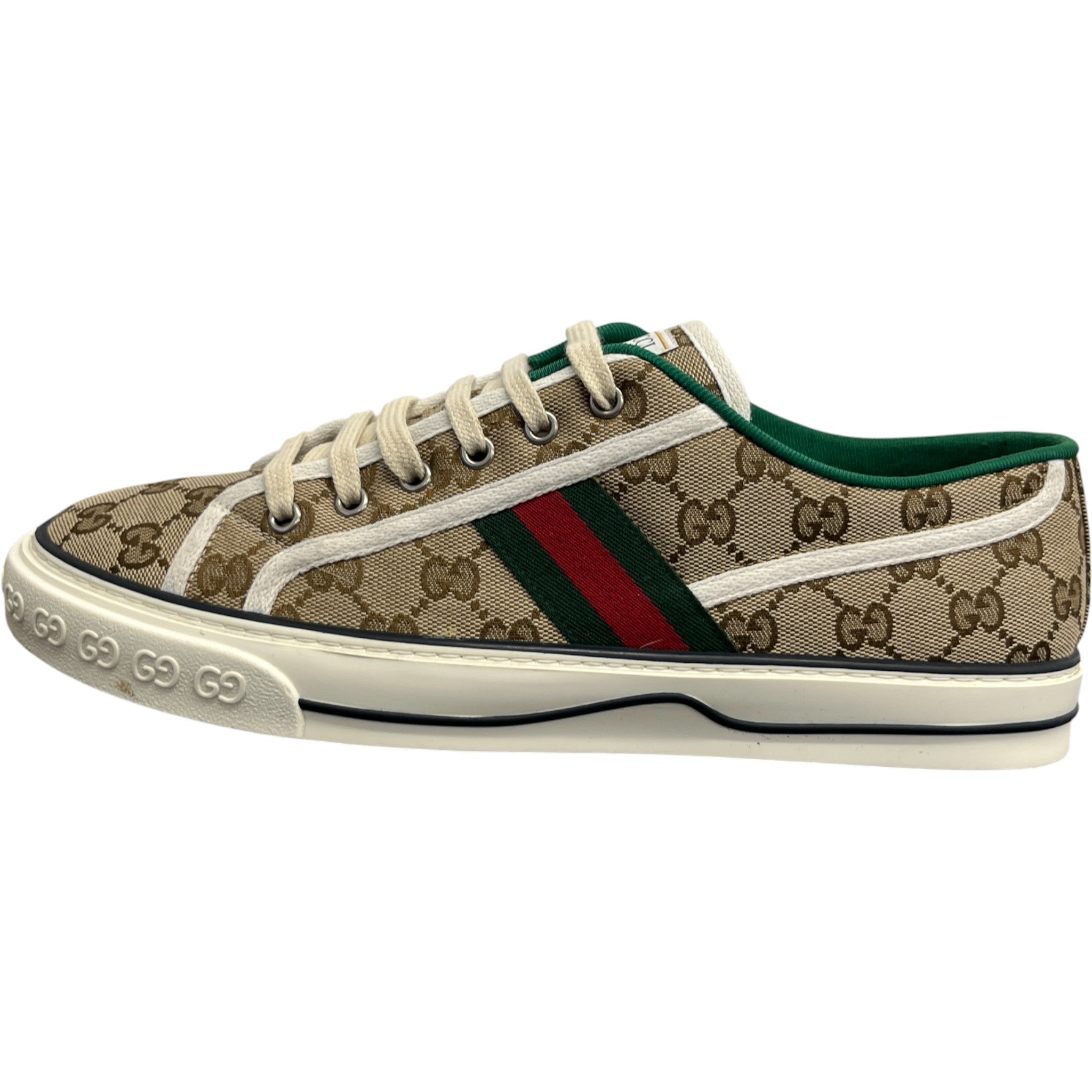 Men's Gucci Tennis 1977 Low Trainers Beige Size EU 44 / UK 10