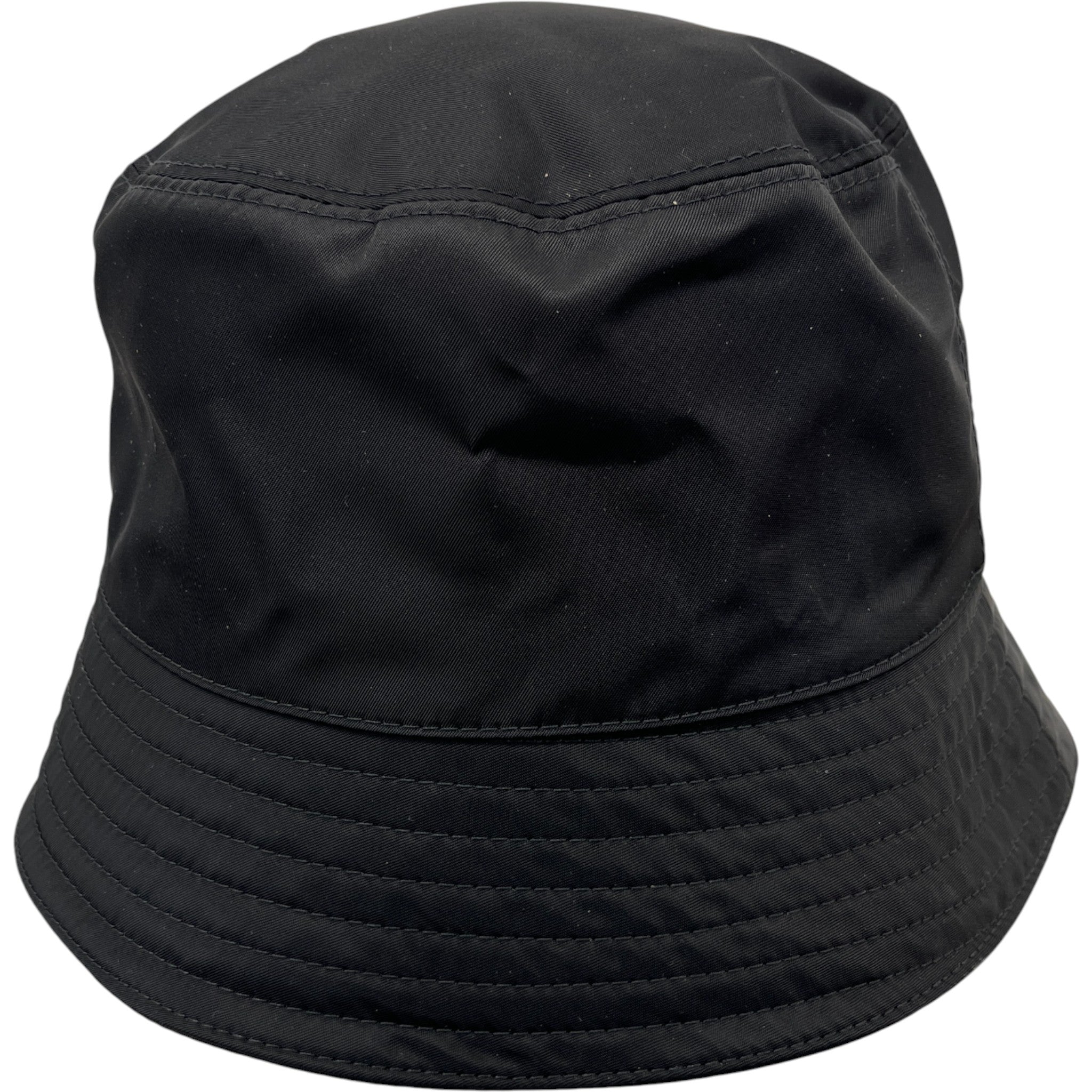 Men's Re-Nylon Plaque Logo Bucket Hat Black Size XL
