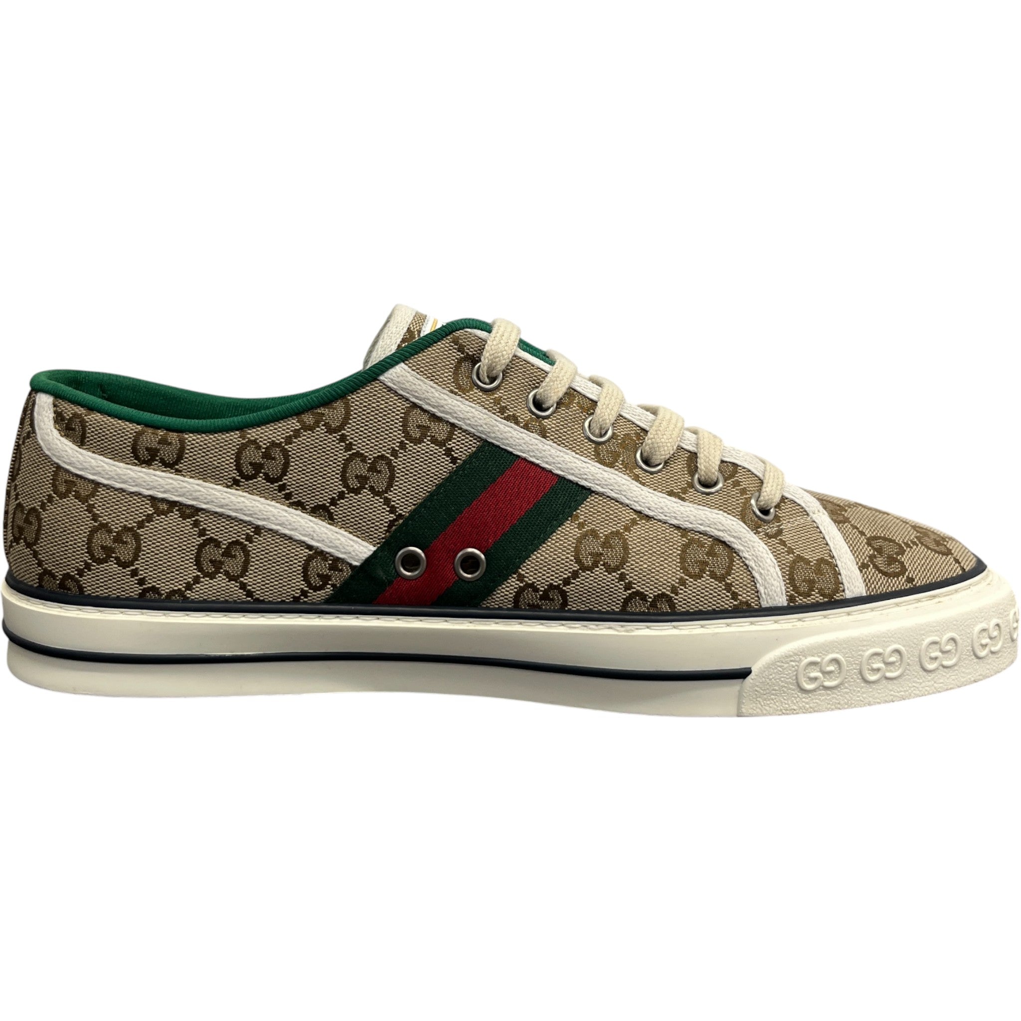 Men's Gucci Tennis 1977 Low Trainers Beige Size EU 44 / UK 10