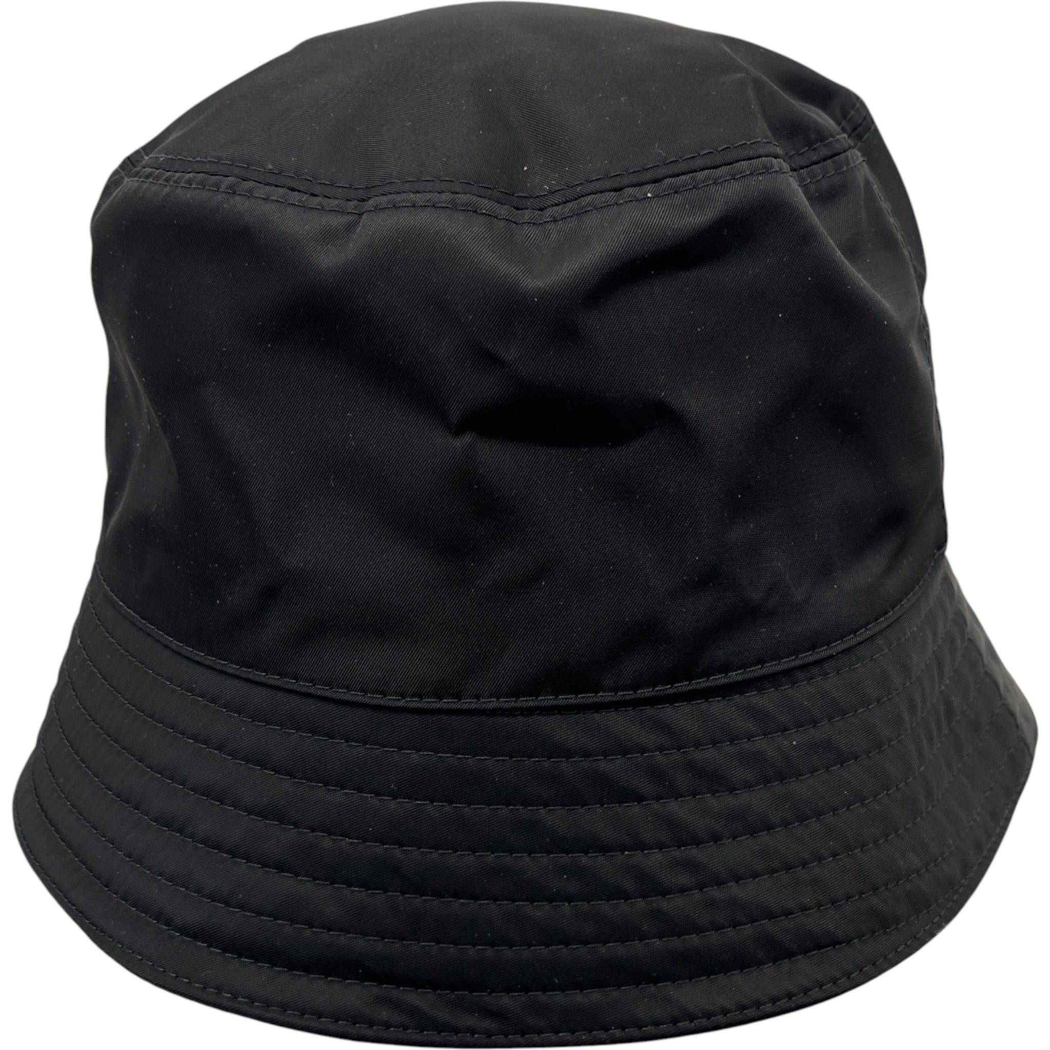 Men's Re-Nylon Plaque Logo Bucket Hat Black Size XL