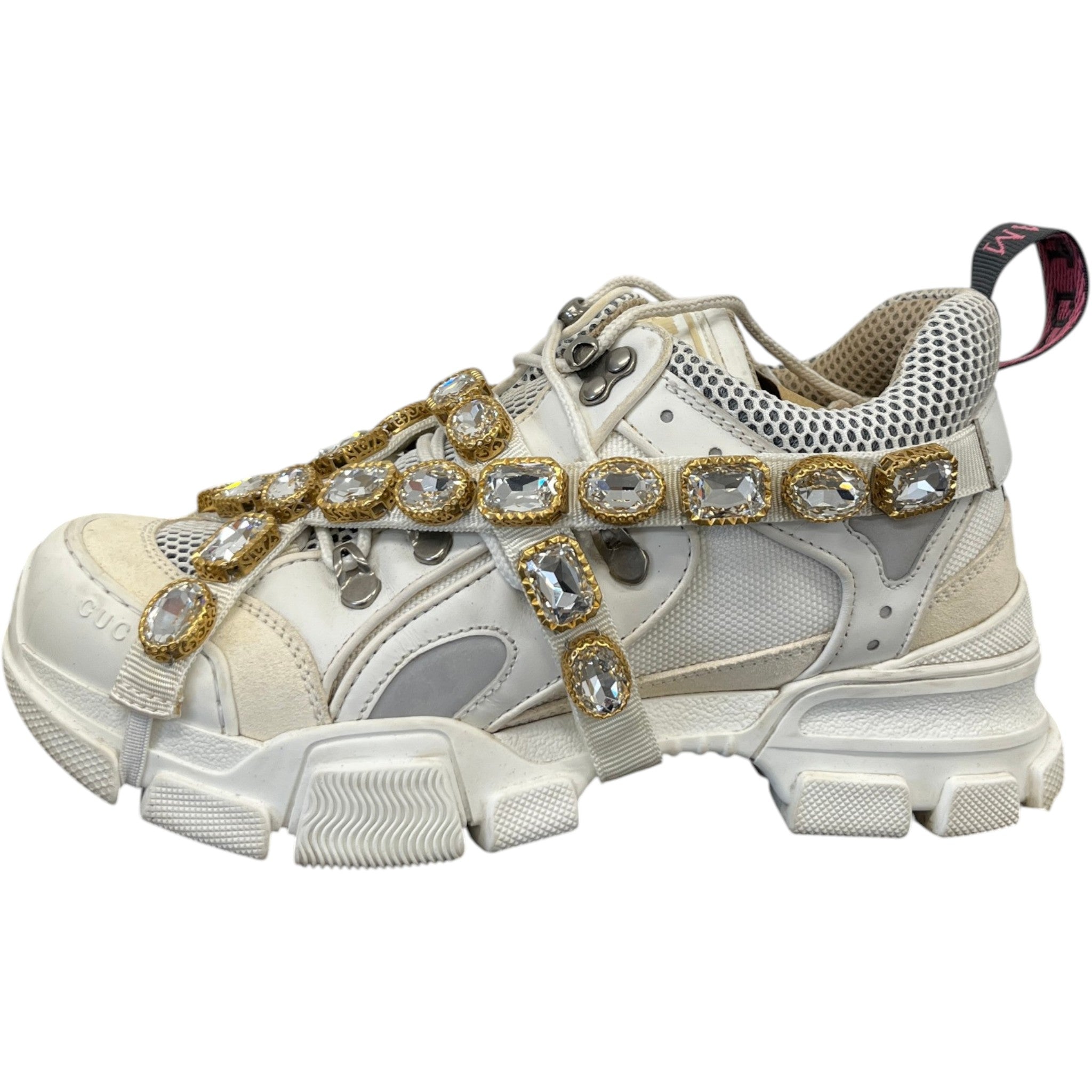 Women's Flashtrek Removable Crystal Low Trainers White Size EU 38 / UK 5