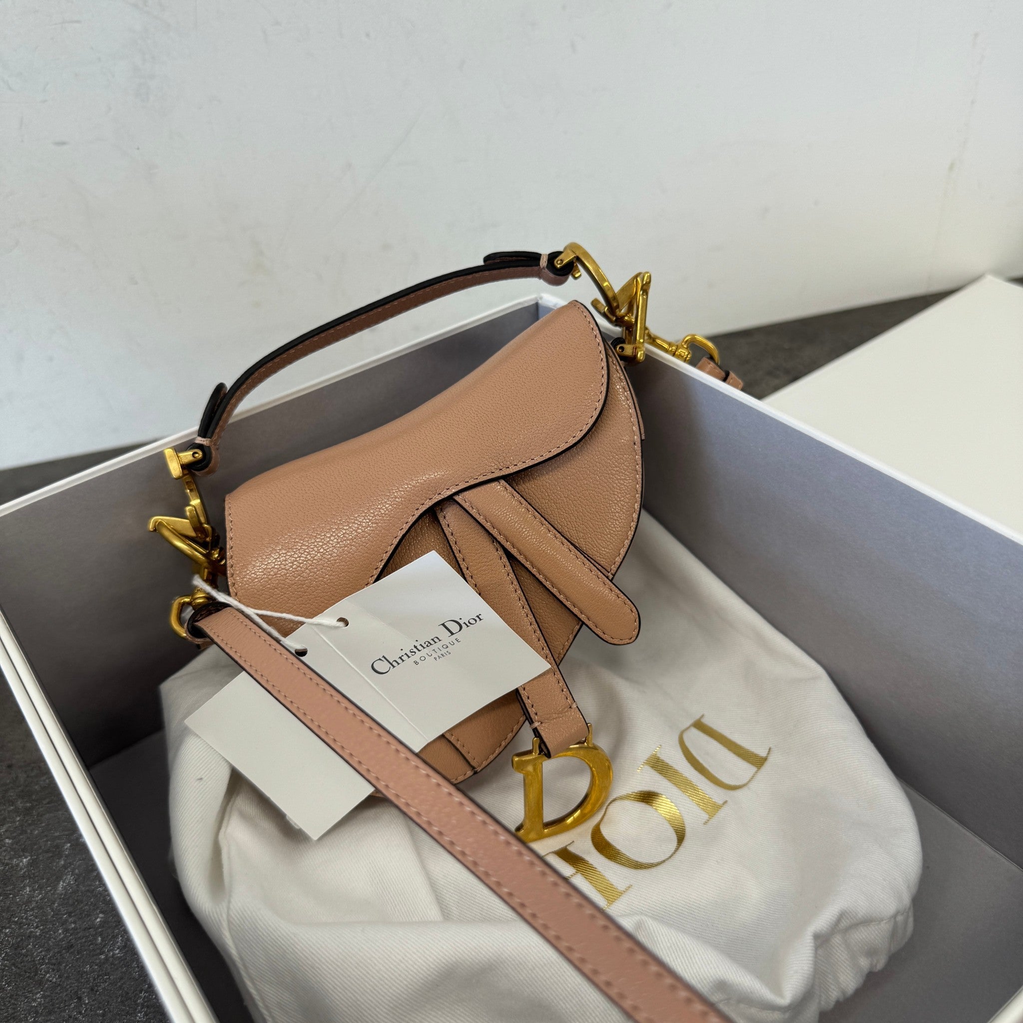 Women's Micro Saddle Bag Nude