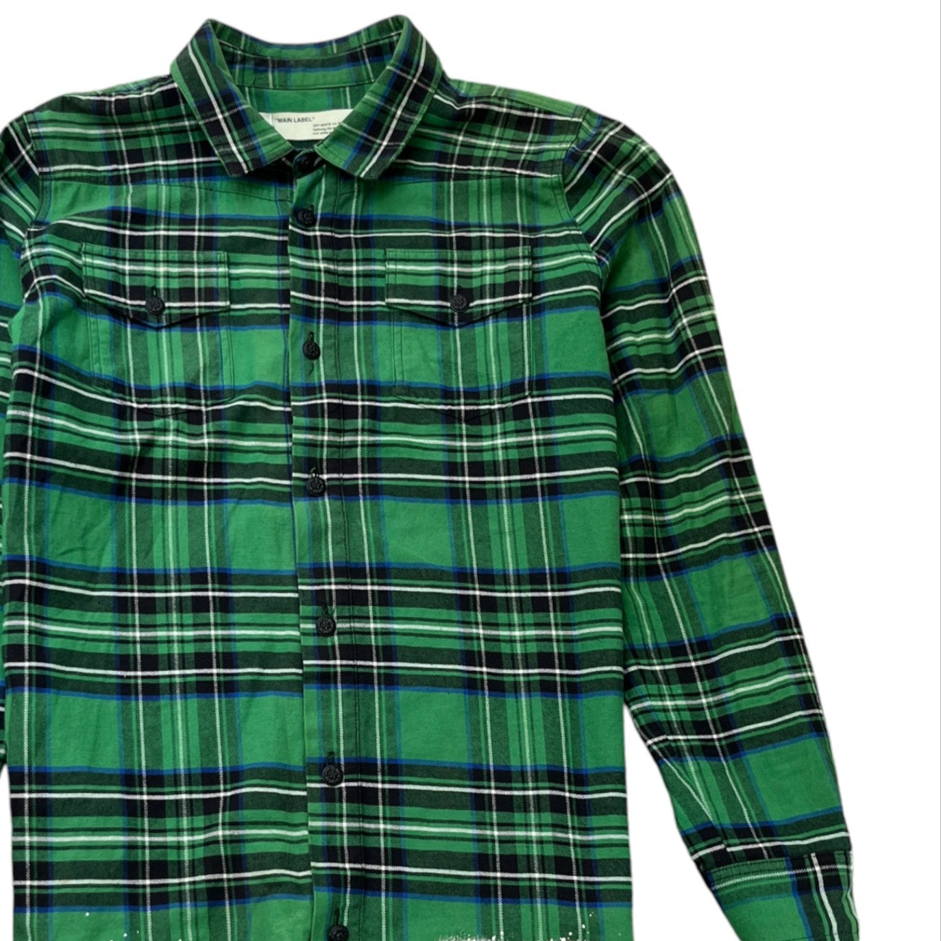 Men's Diag Spray OverShirt Green Size M