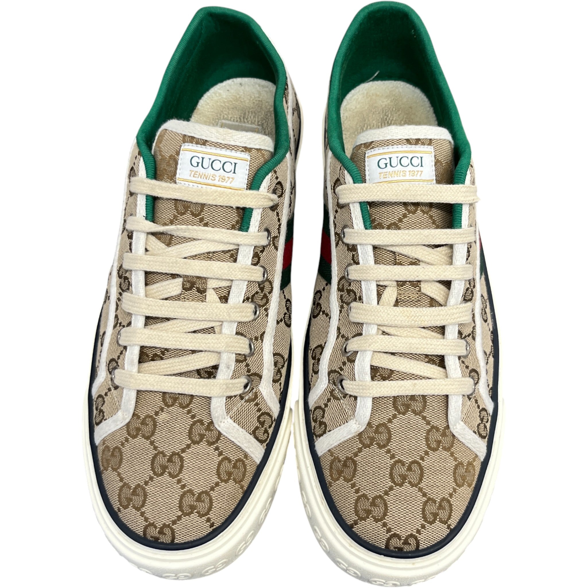 Men's Gucci Tennis 1977 Low Trainers Beige Size EU 44 / UK 10