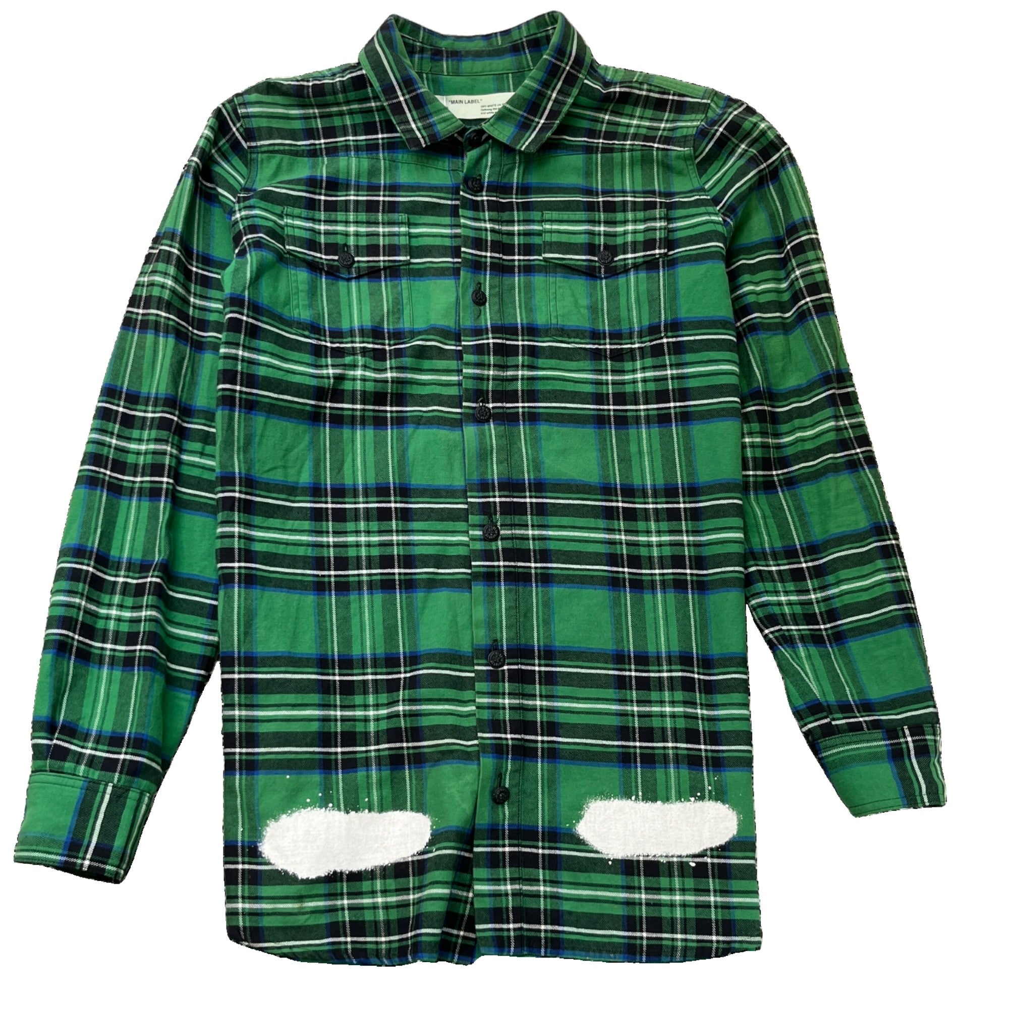 Men's Diag Spray OverShirt Green Size M