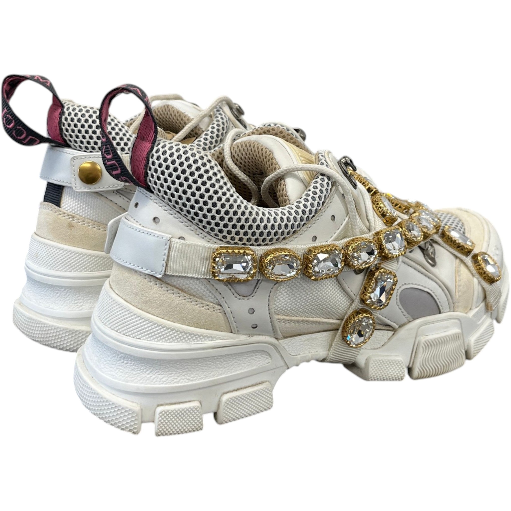 Women's Flashtrek Removable Crystal Low Trainers White Size EU 38 / UK 5