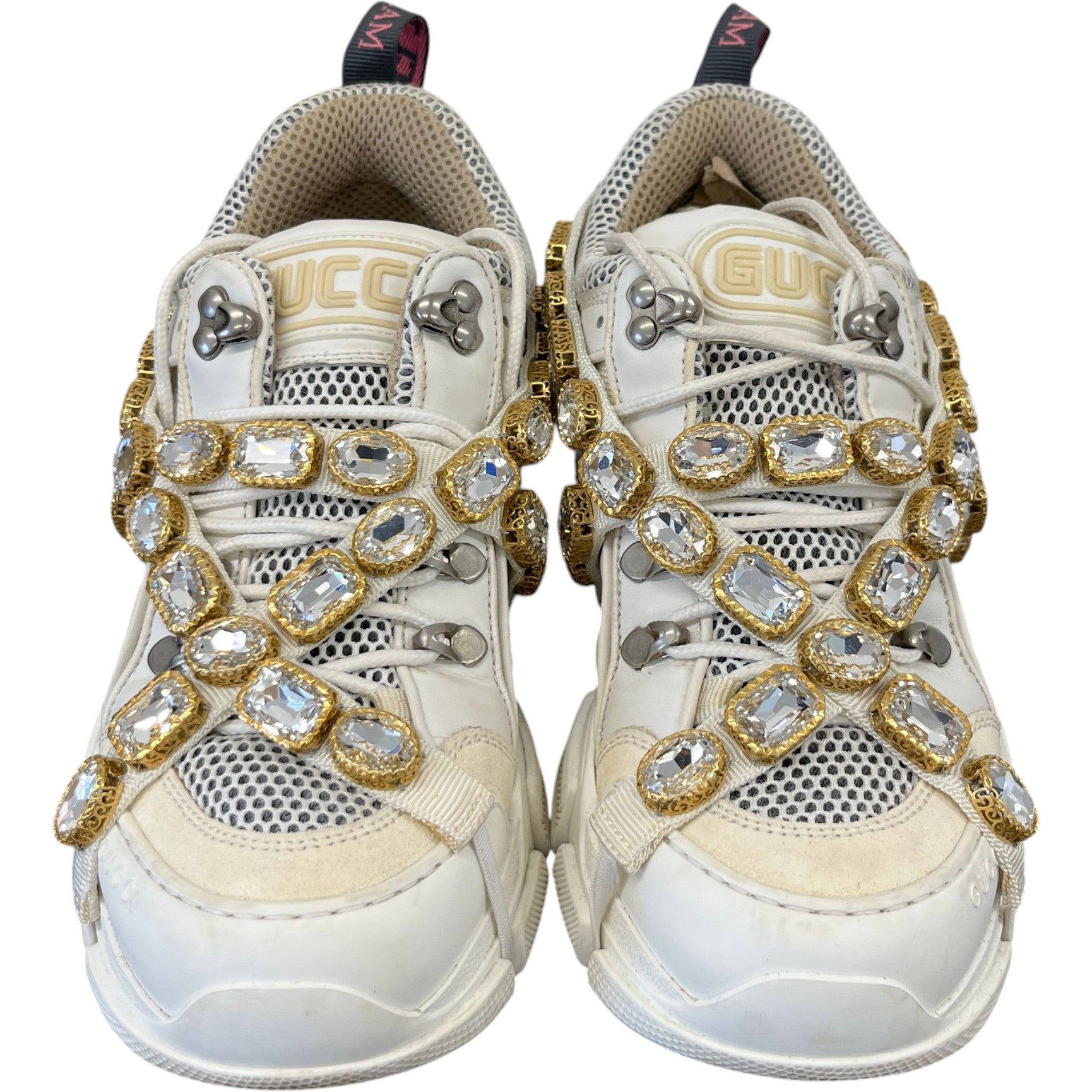 Women's Flashtrek Removable Crystal Low Trainers White Size EU 38 / UK 5