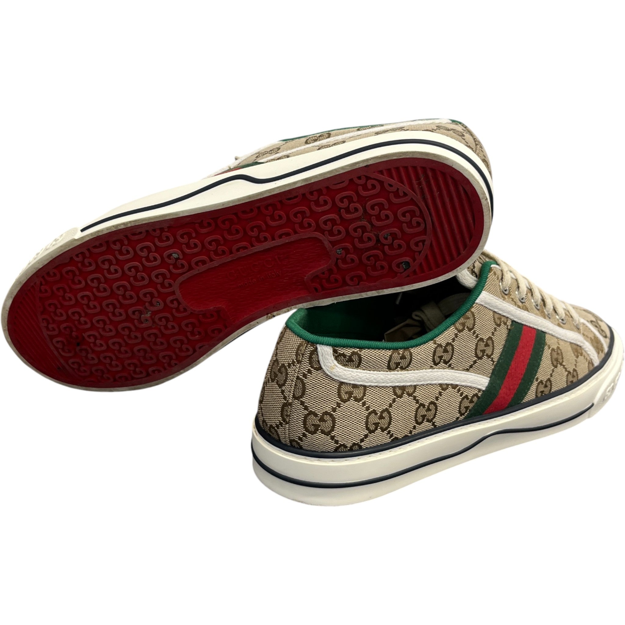 Men's Gucci Tennis 1977 Low Trainers Beige Size EU 44 / UK 10