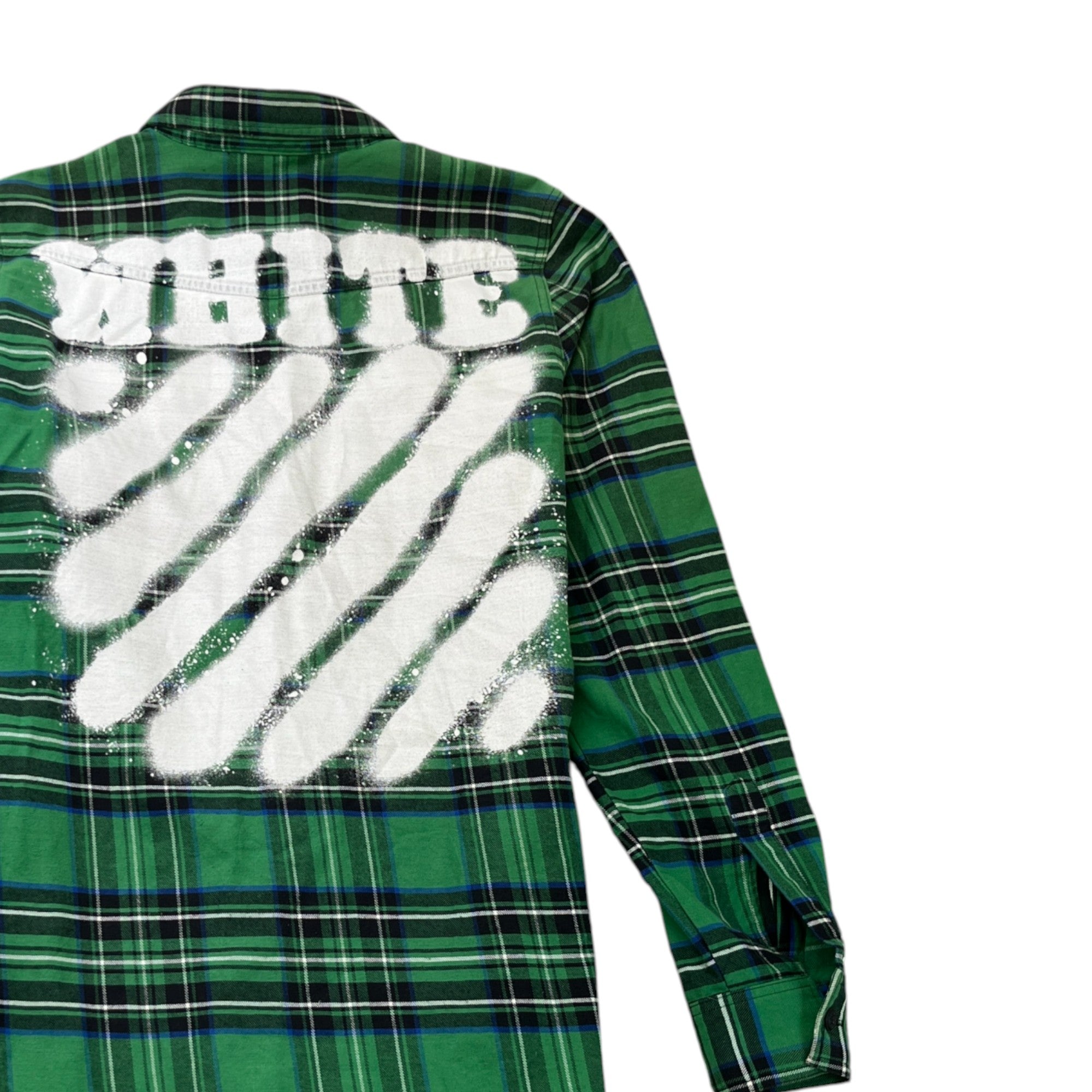 Men's Diag Spray OverShirt Green Size M