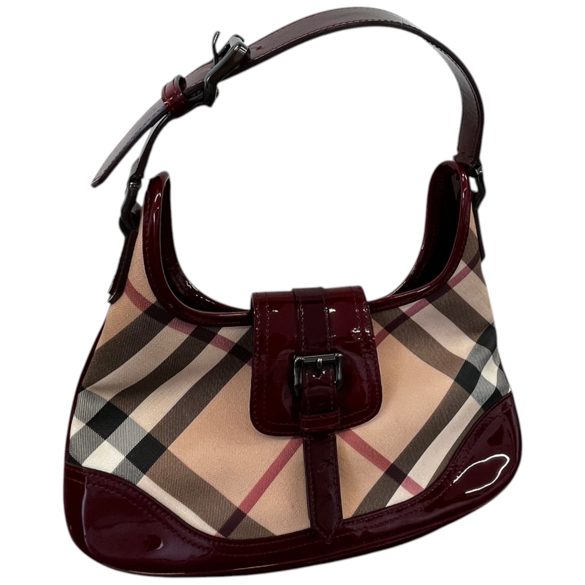 Women's Nova Check Brooke Hobo Bag Burgundy