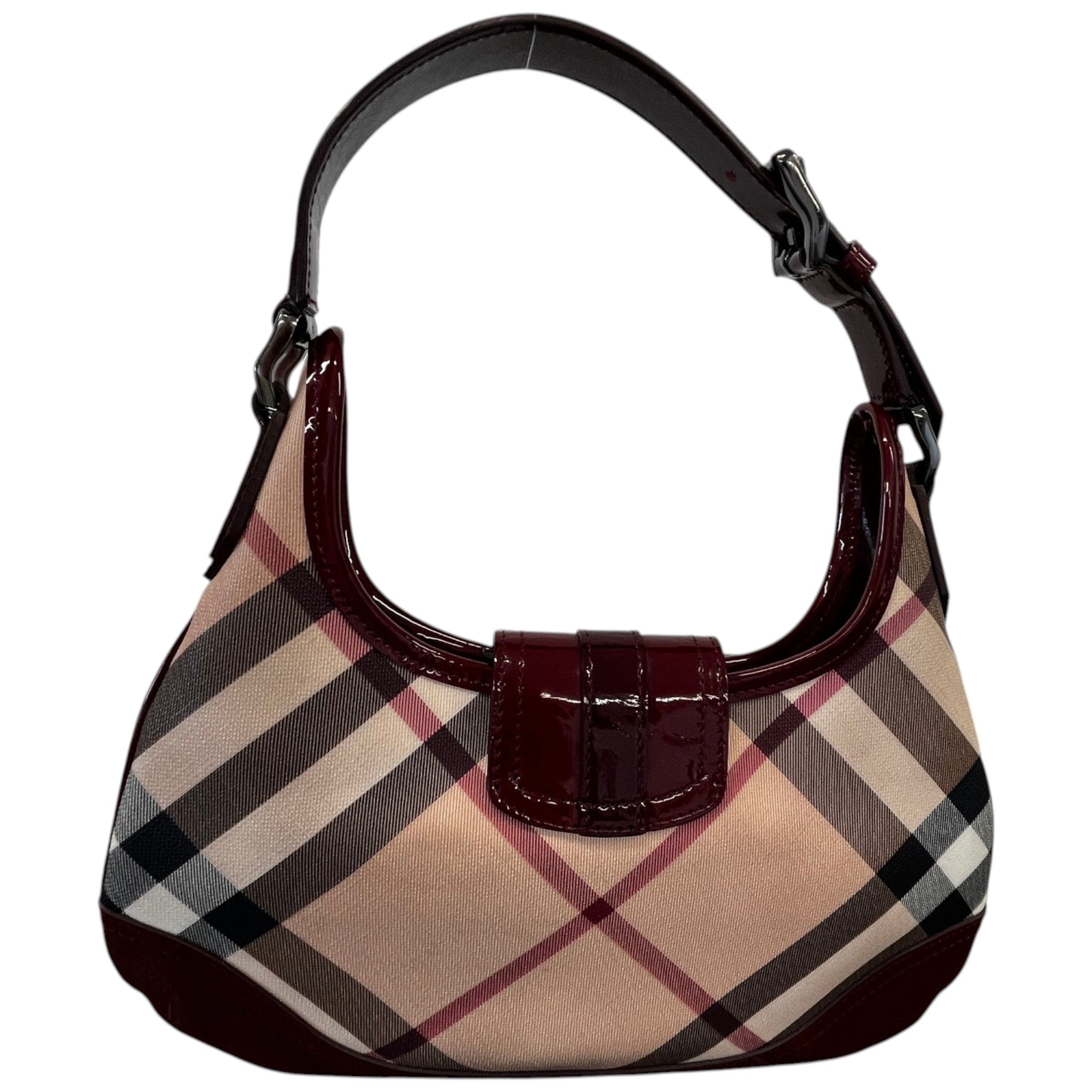 Women's Nova Check Brooke Hobo Bag Burgundy