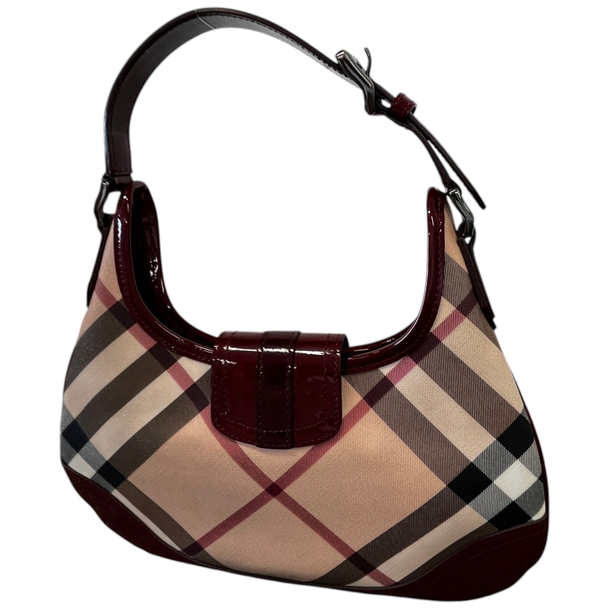 Women's Nova Check Brooke Hobo Bag Burgundy