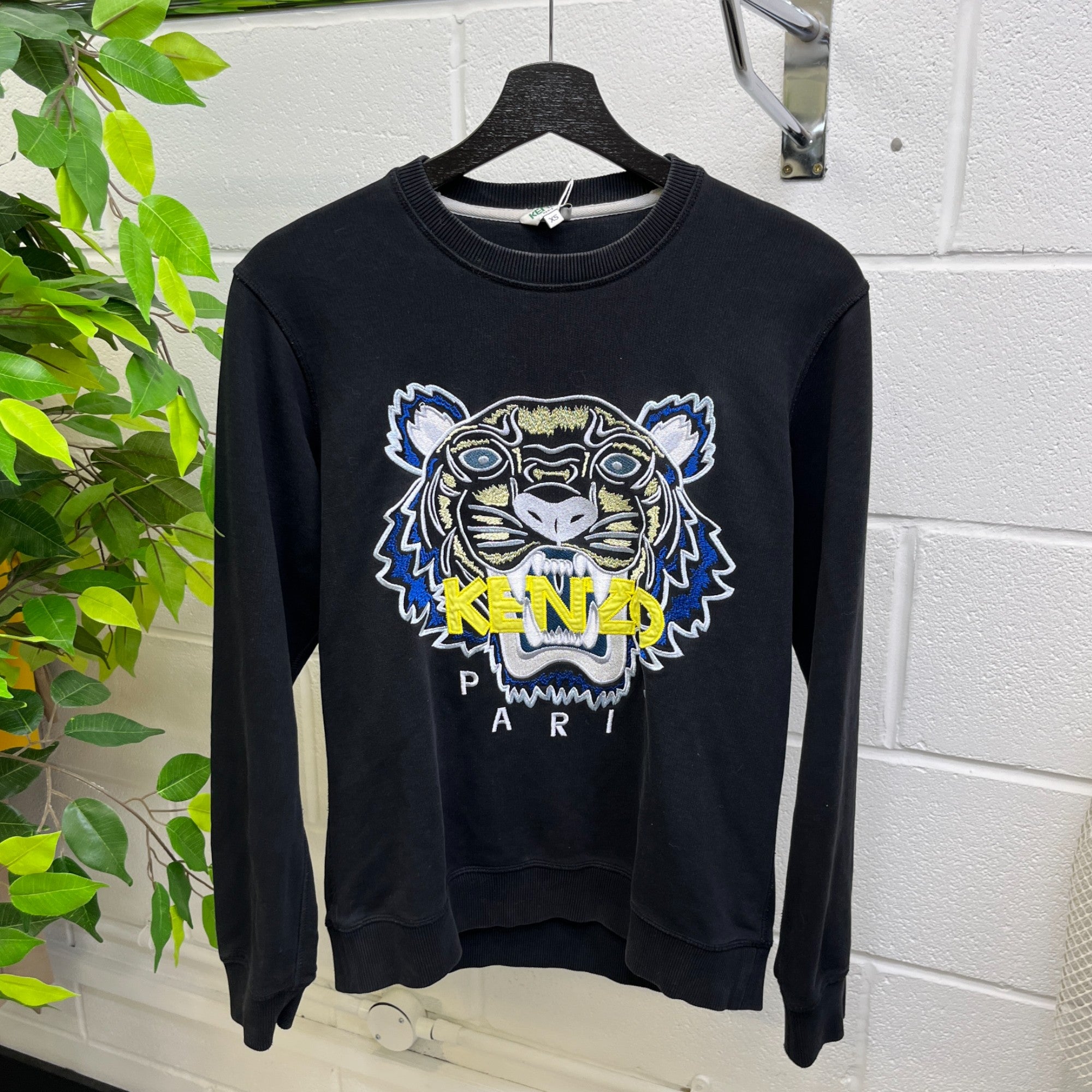 Men's Tiger Logo Sweatshirt Black Size XS