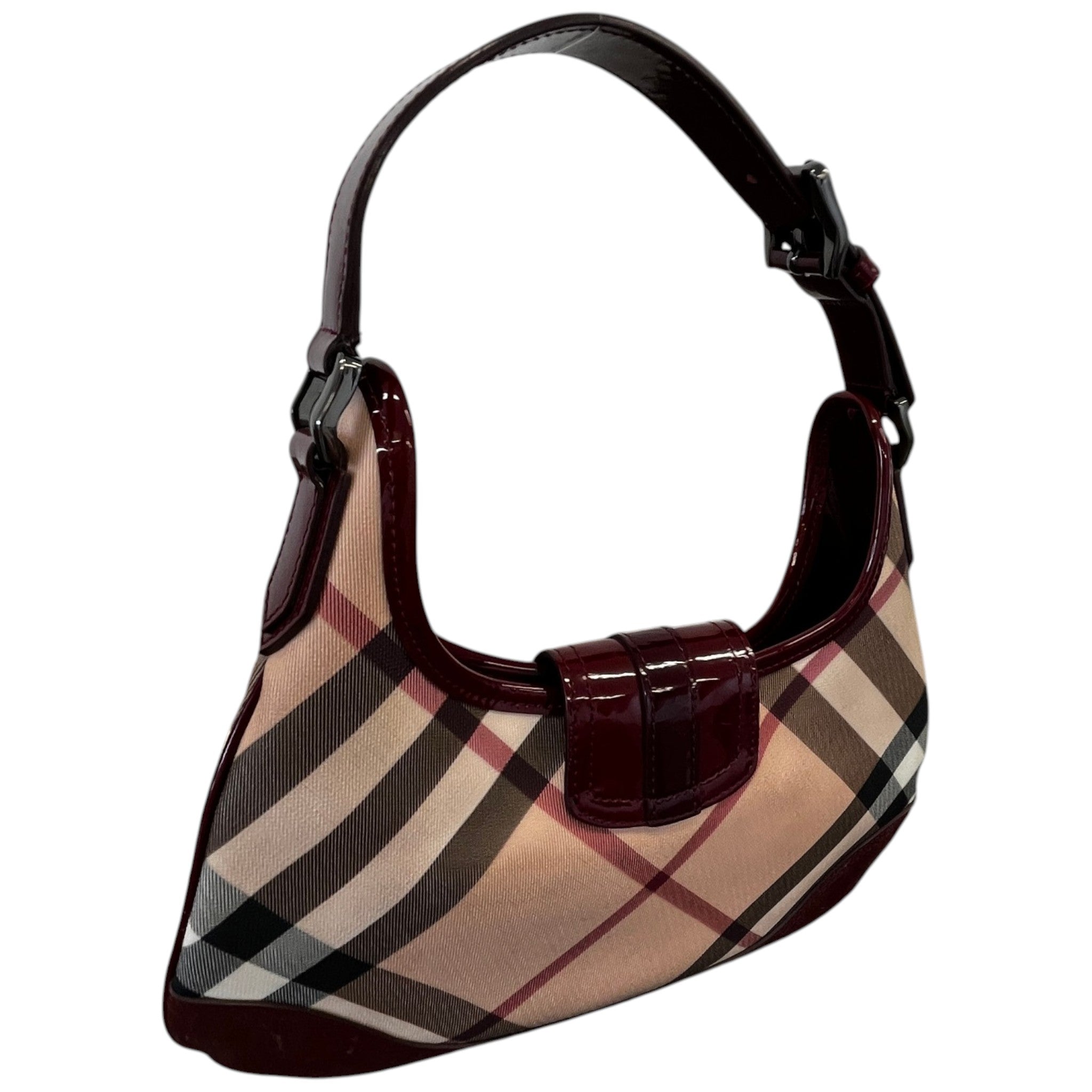 Women's Nova Check Brooke Hobo Bag Burgundy