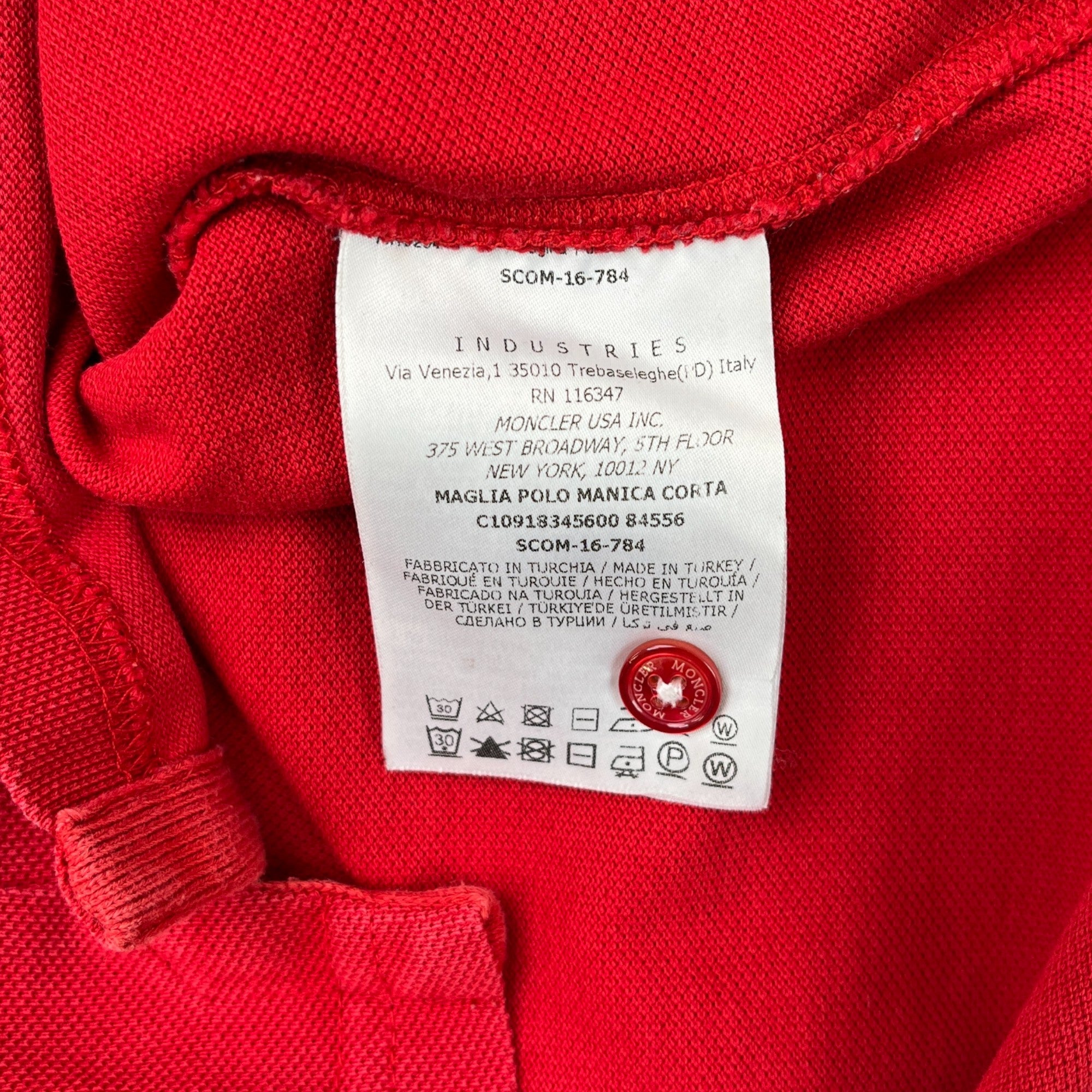 Men's Maglia Polo Shirt Red Size M