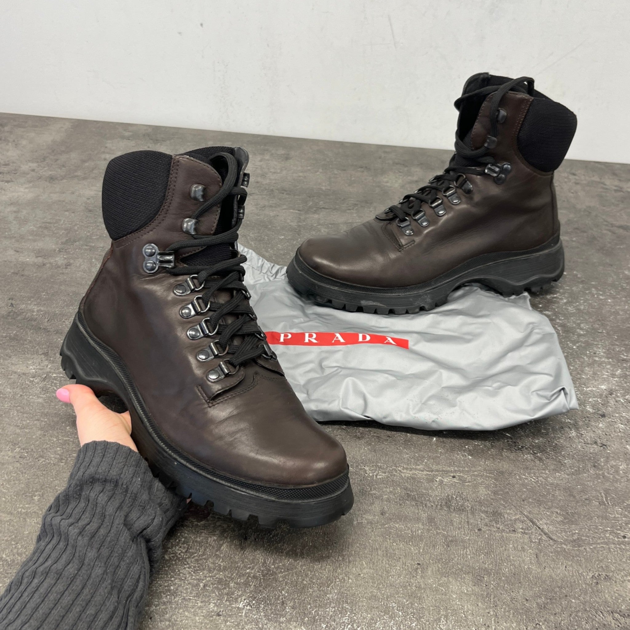 Women's Bixxen Combat Boots Brown Size EU 37.5 / UK 4.5