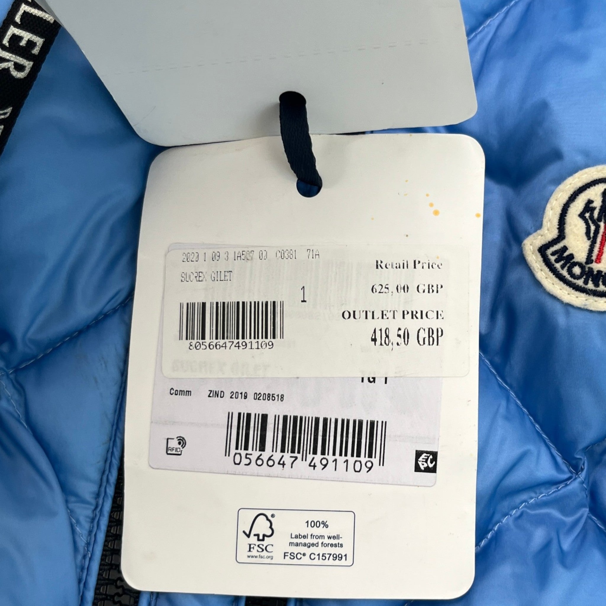 Women's Sucrex Gilet Blue Size 1 / UK 10