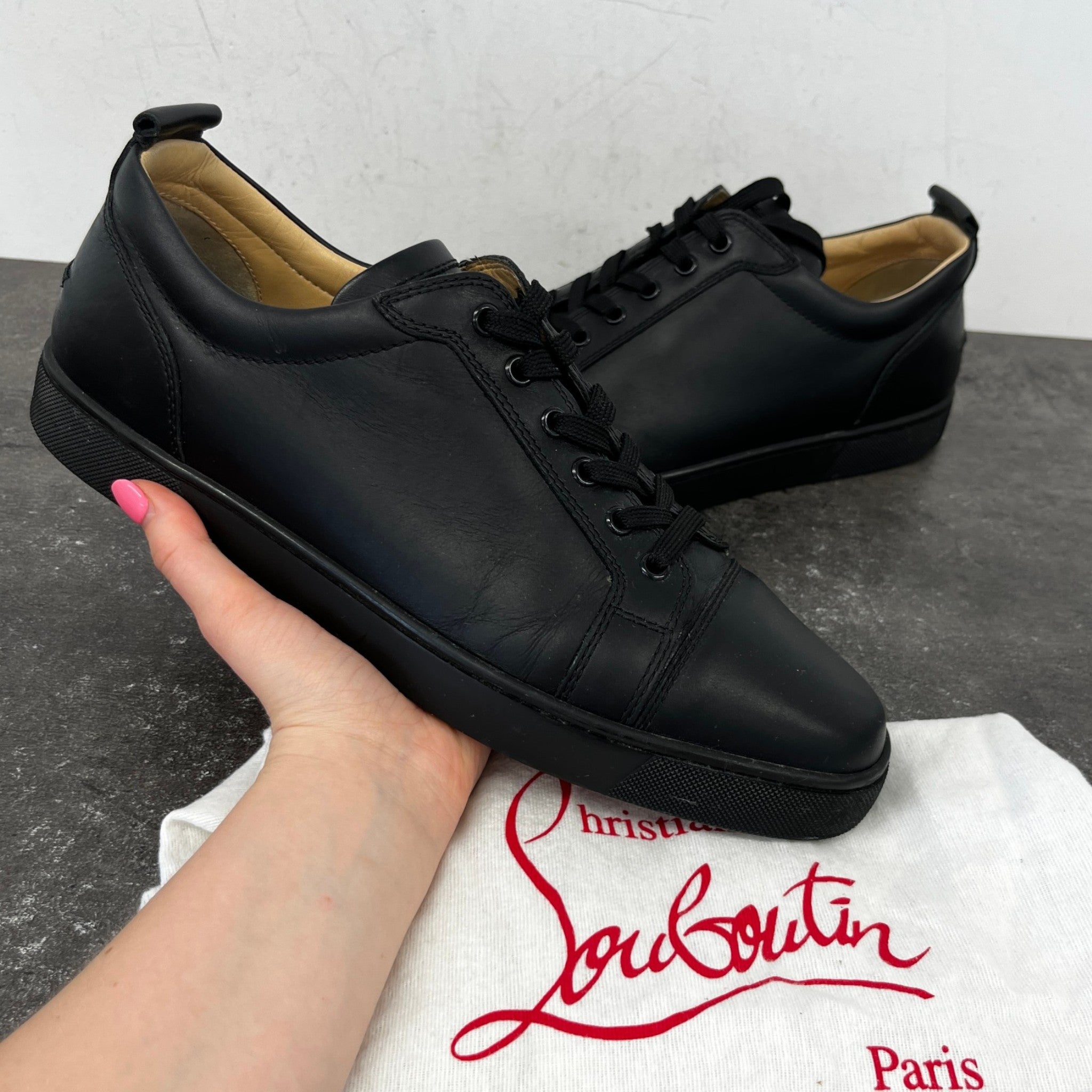 Men's Louis Junior Low Trainers Black Size EU 44.5 / UK 10.5