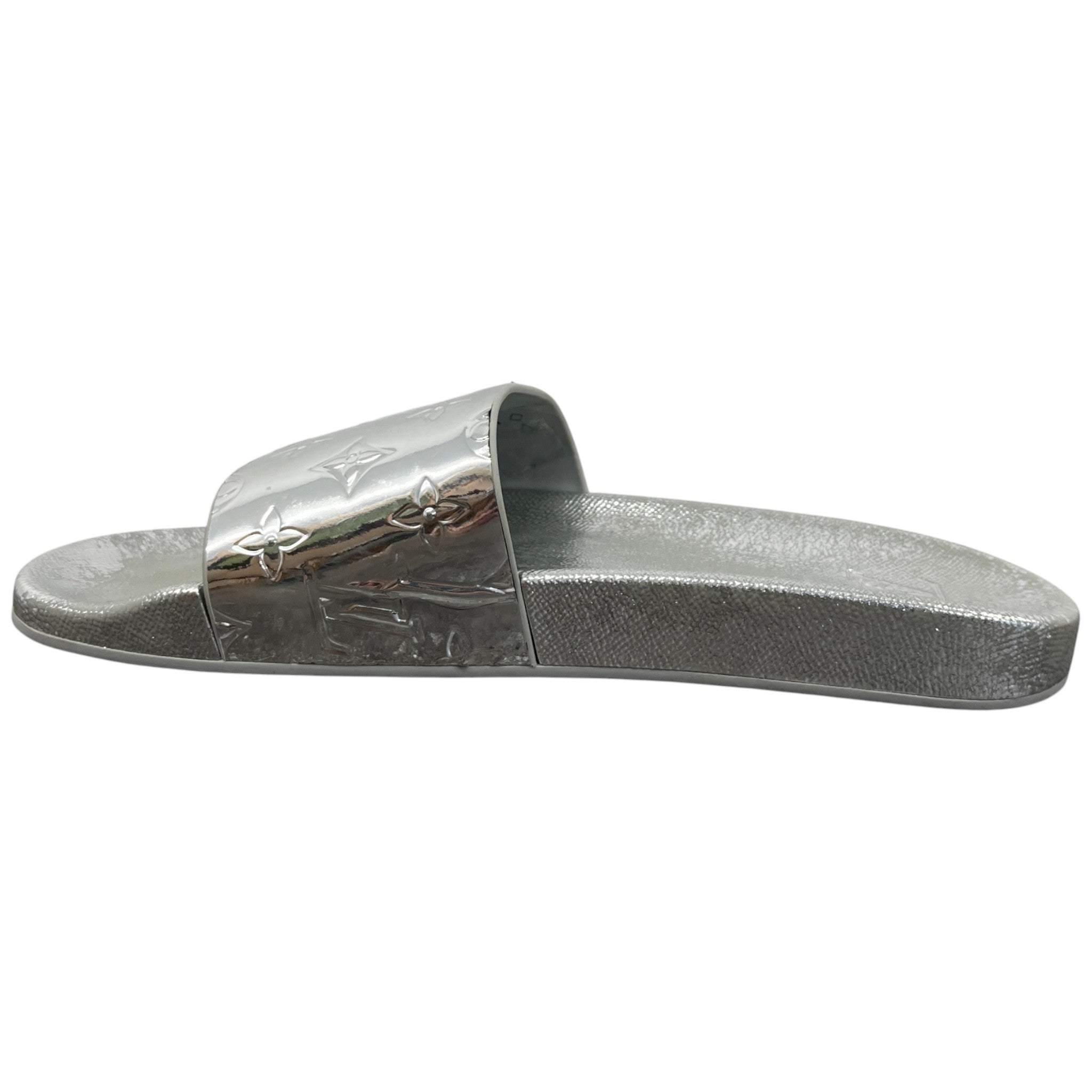 Men's Monogram Waterfront Slides Silver Size EU 42.5 / UK 8.5