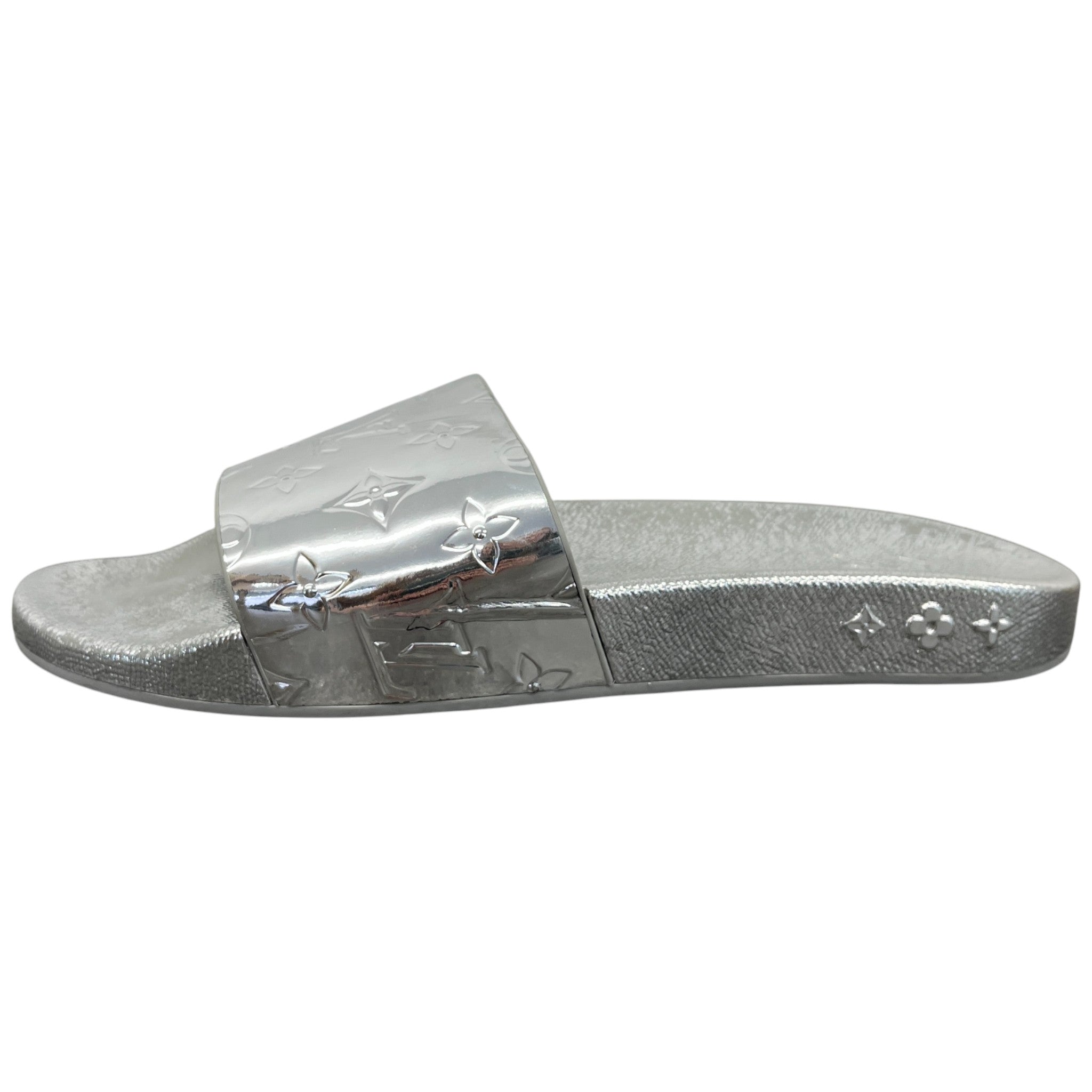 Men's Monogram Waterfront Slides Silver Size EU 42.5 / UK 8.5