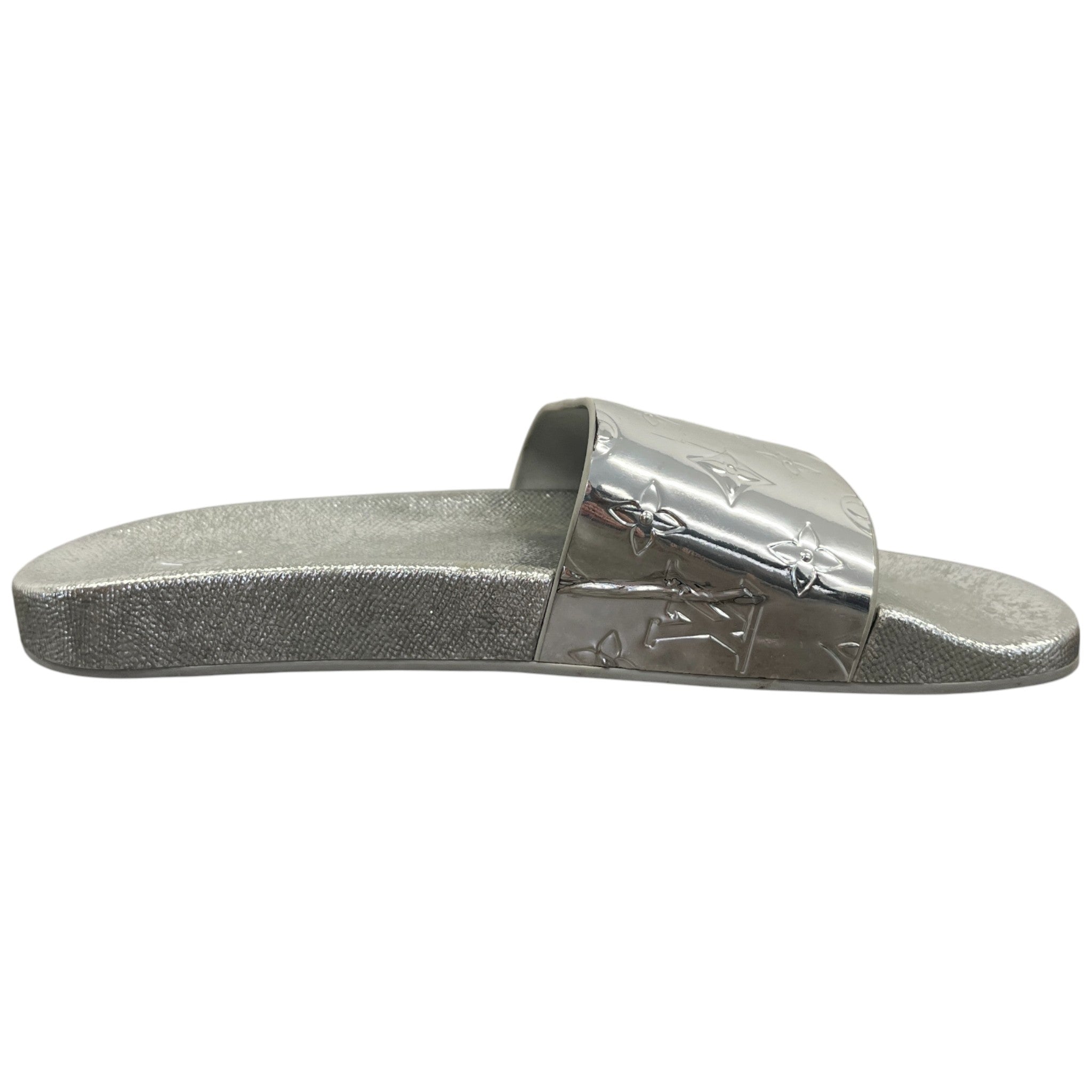 Men's Monogram Waterfront Slides Silver Size EU 42.5 / UK 8.5
