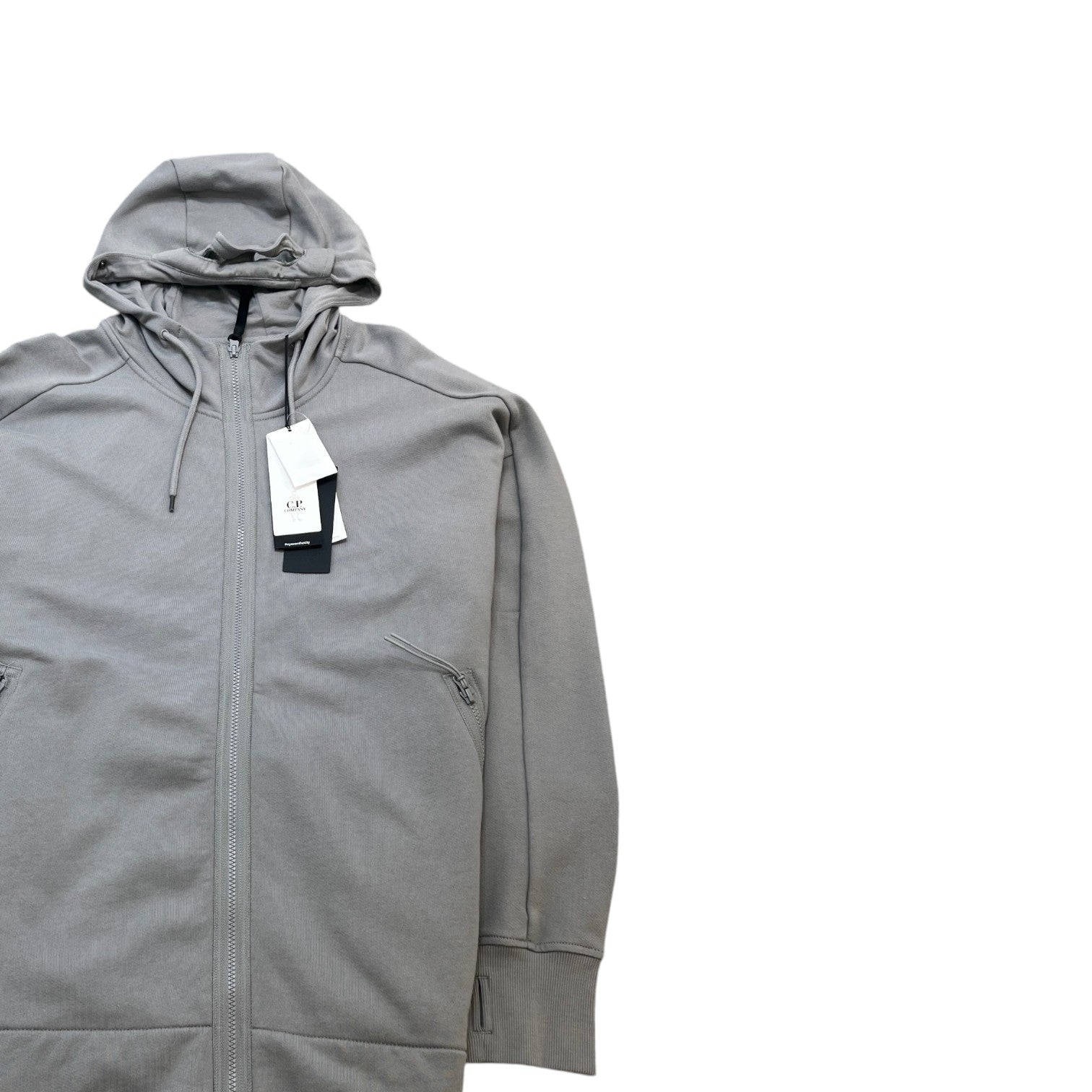 Men's Goggle Full-Zip Hoodie Grey Size XXXL
