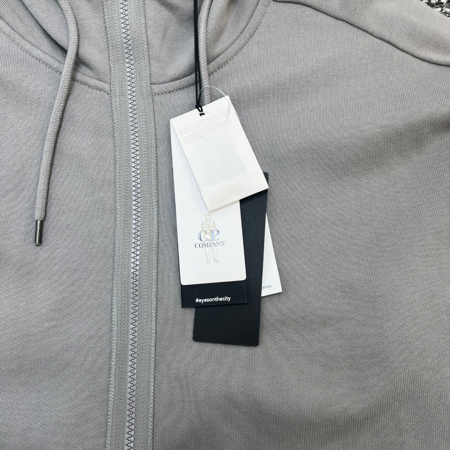 Men's Goggle Full-Zip Hoodie Grey Size XXXL