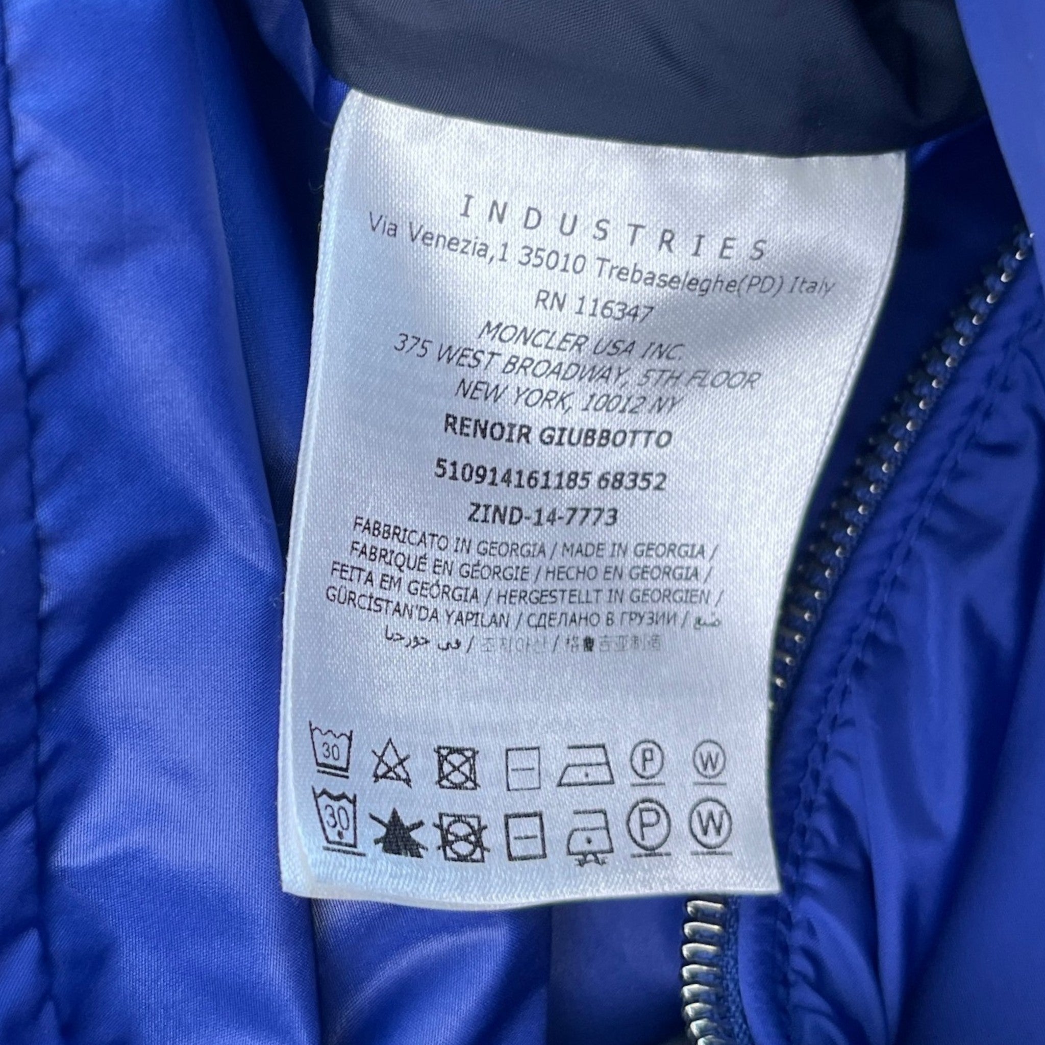 Men's Renoir Jacket Blue Size 4 / XL