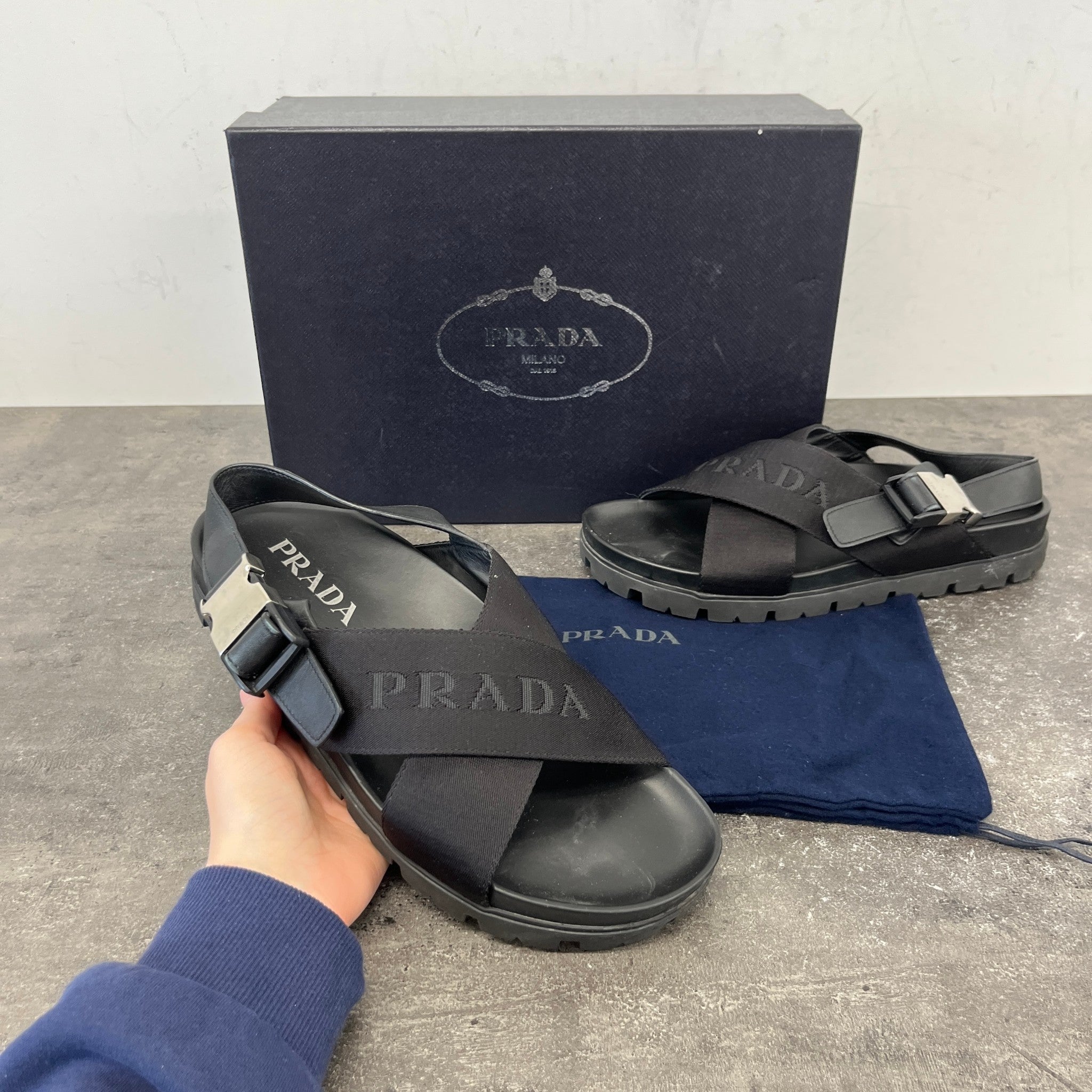 Men's Nastro Sandals Black Size EU 42 / UK 8