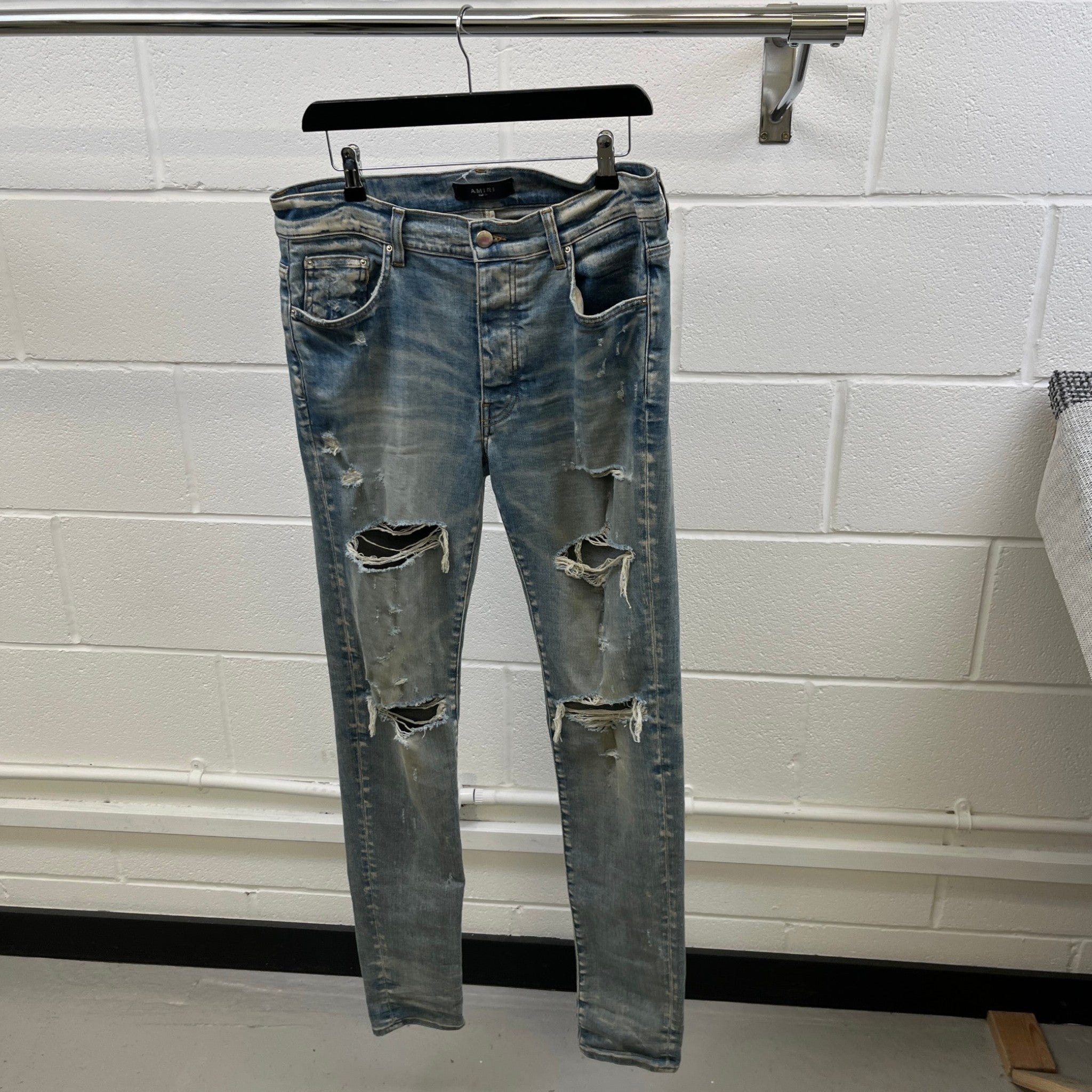 Men's Distressed Jeans Blue Size Waist 34"