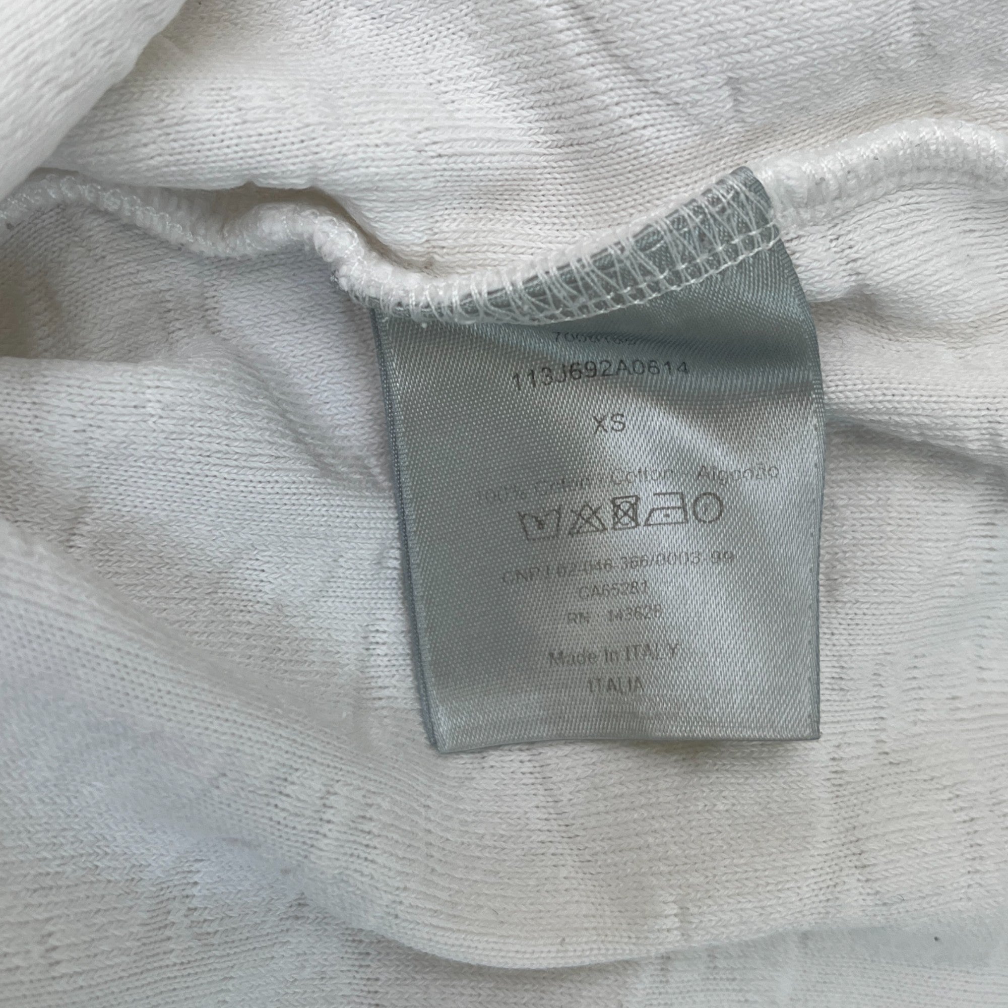 Men's Oblique Terry T-Shirt White Size XS