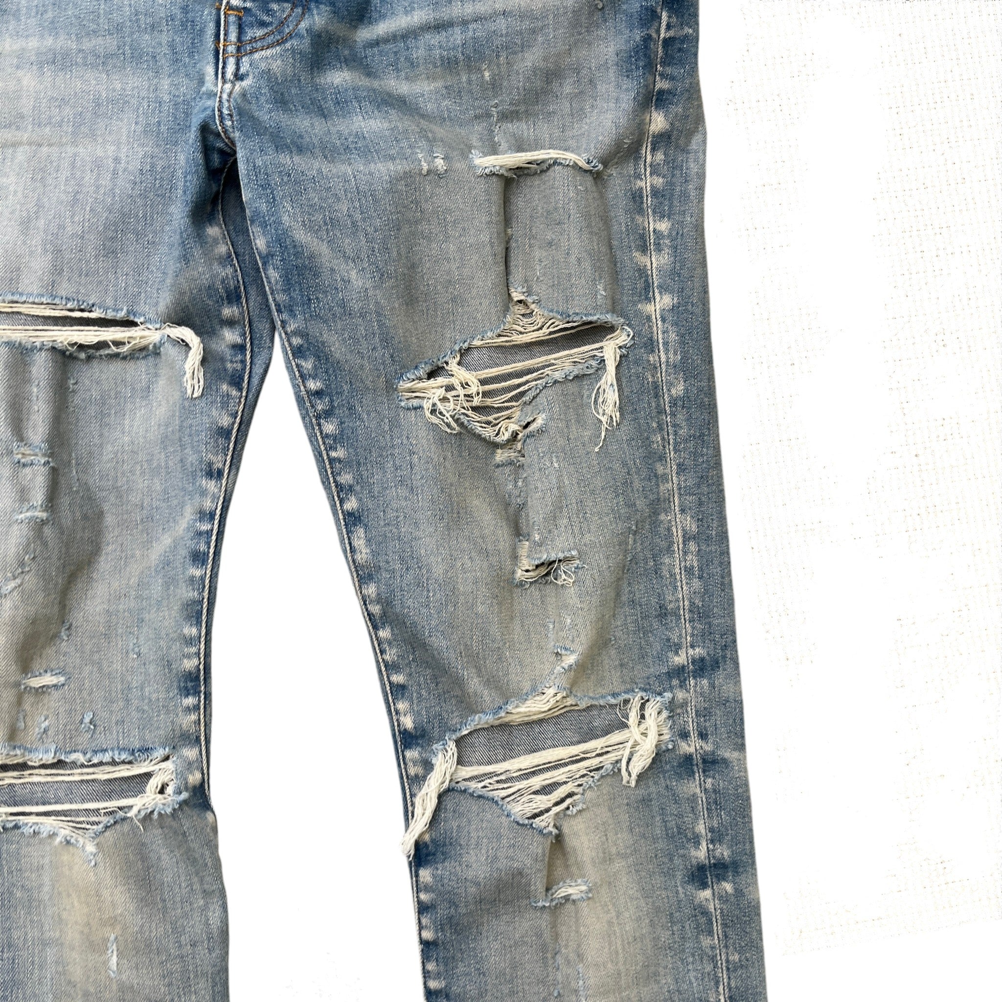 Men's Distressed Jeans Blue Size Waist 34"