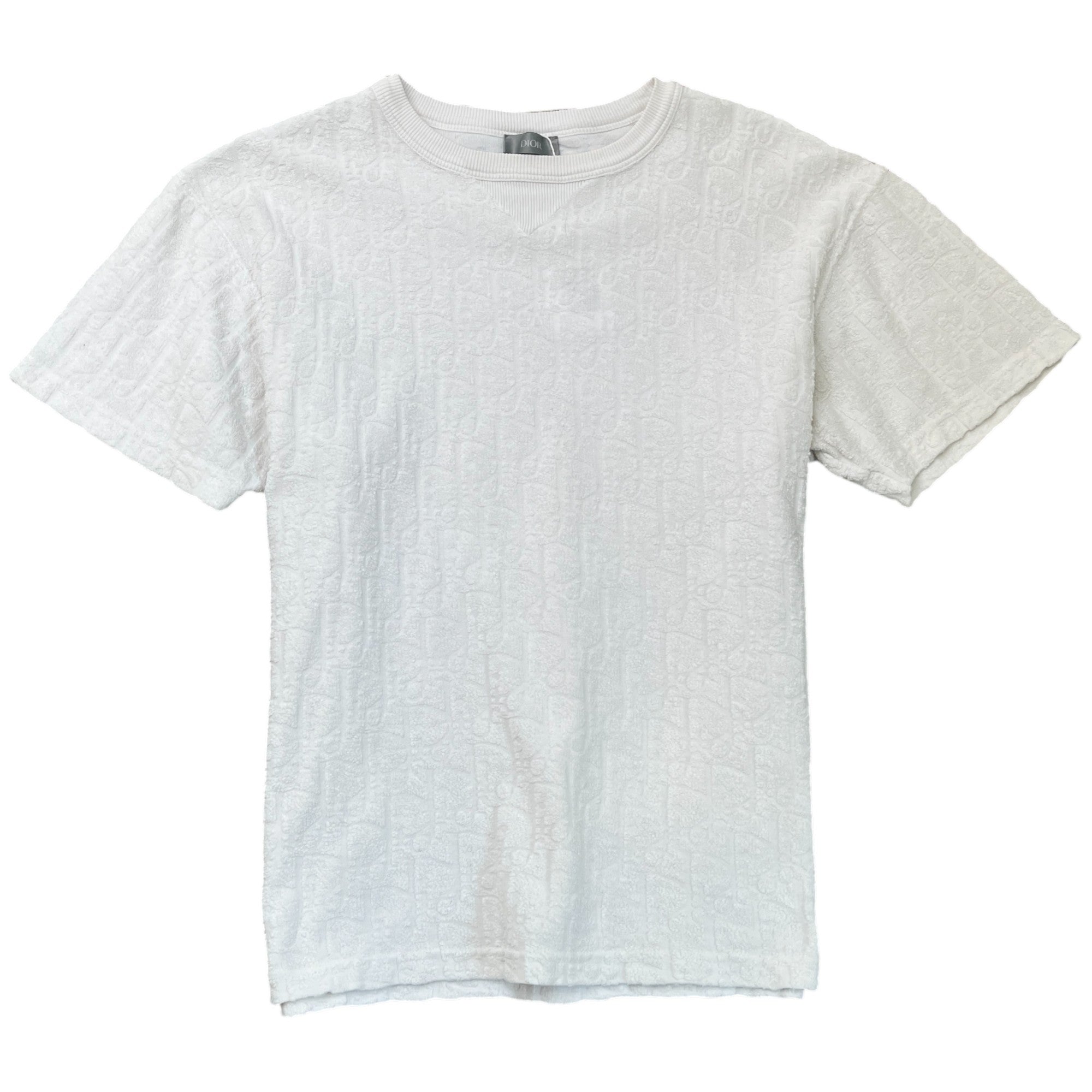 Men's Oblique Terry T-Shirt White Size XS