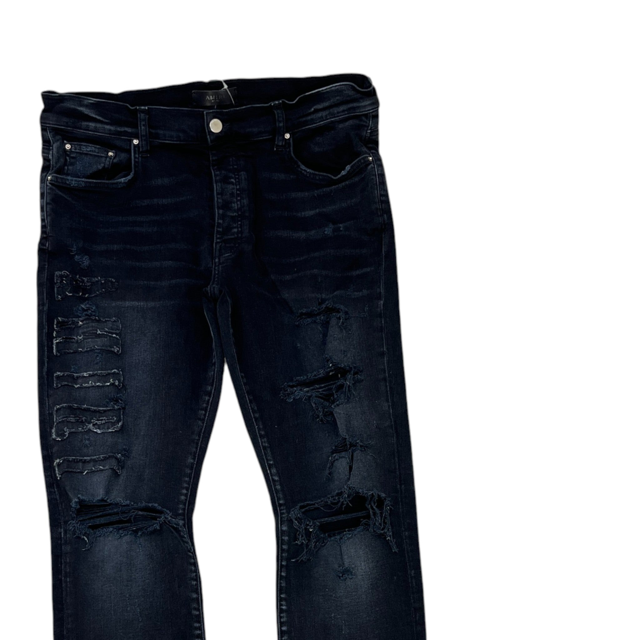 Men's Mx1 Distressed Jeans Black Size Waist 36"